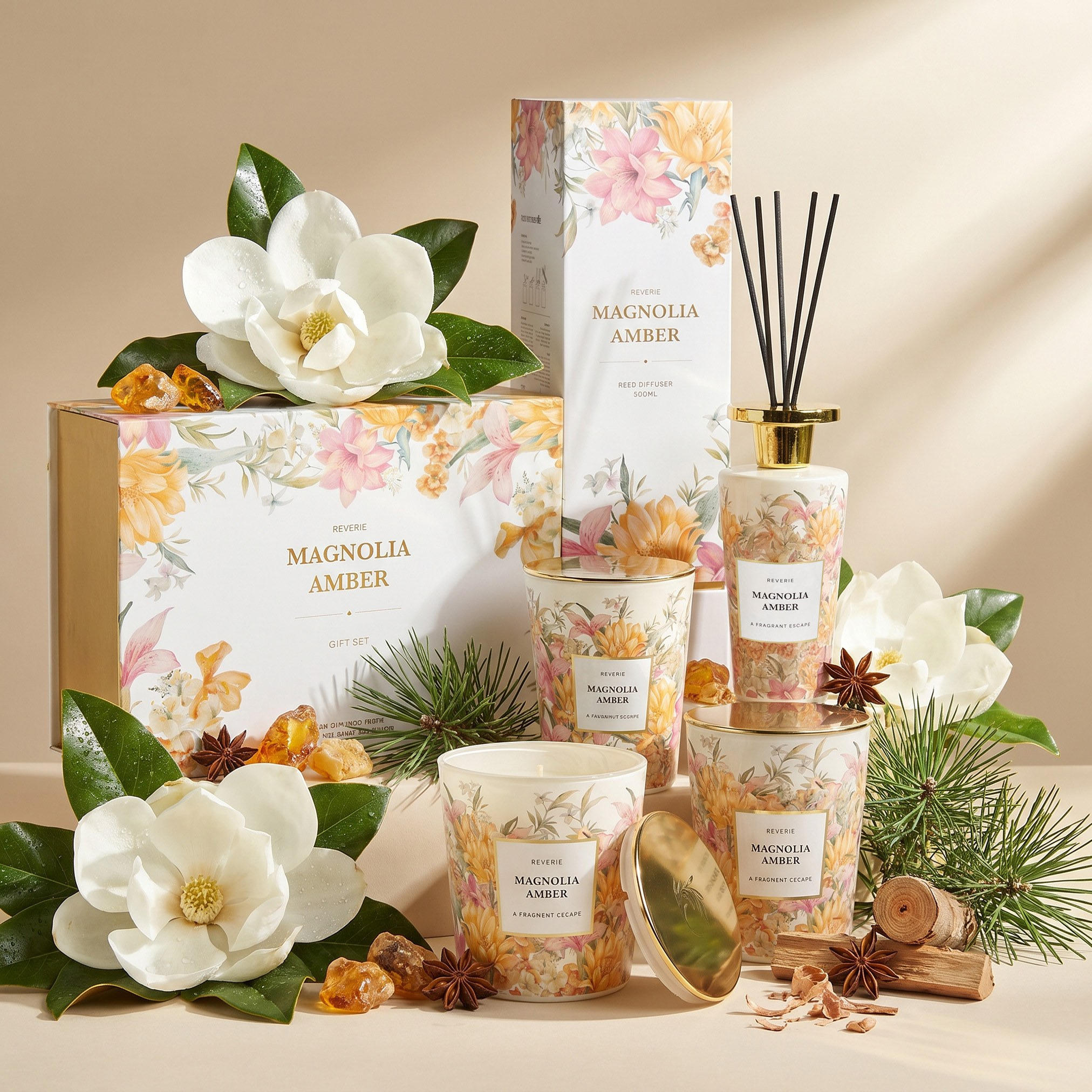 موزع عطور بالأعواد ماغنوليا أمبر - ريفيري - 500 مل-household-homefragrance-reeddiffusers-image-4
