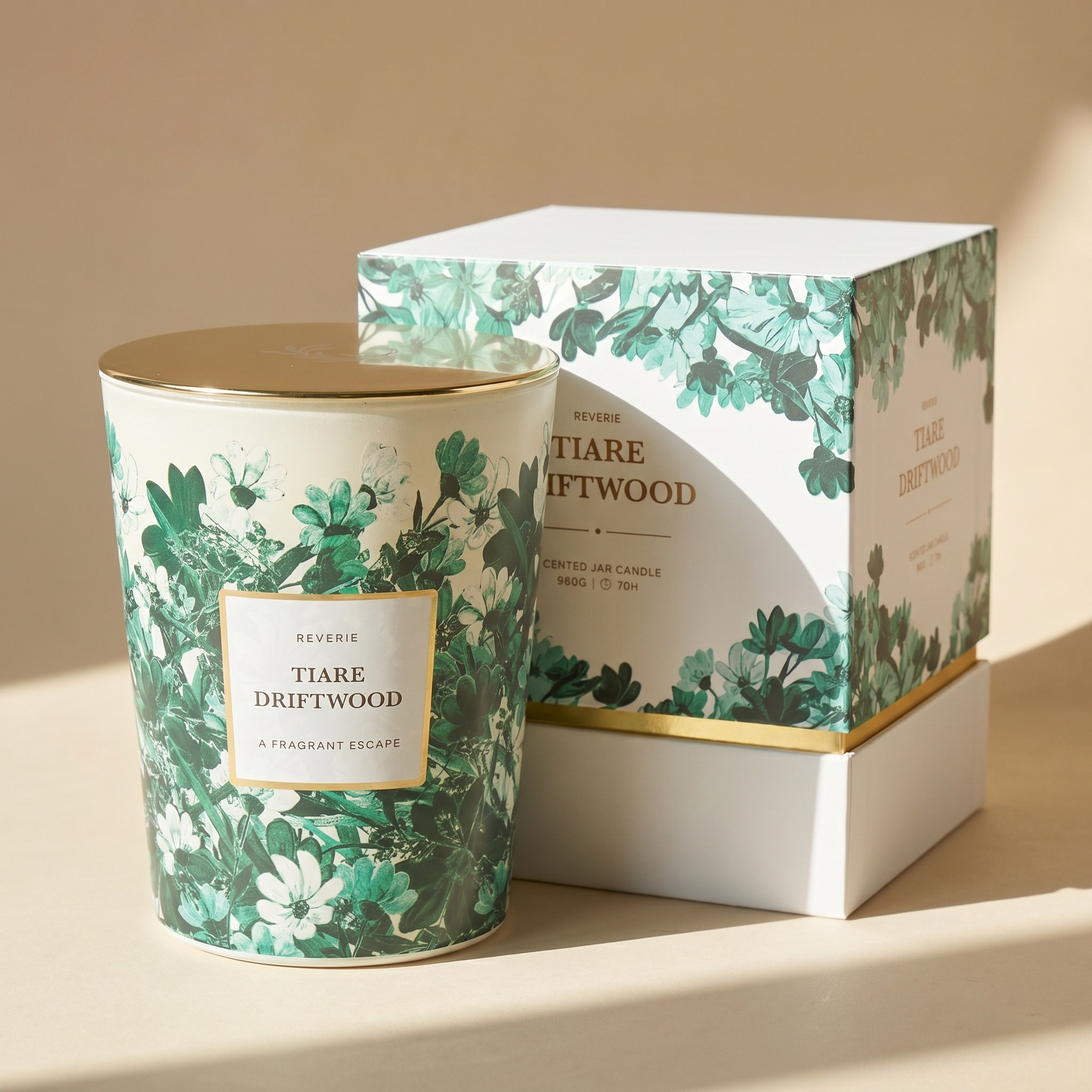Reverie Tiare Driftwood Scented Jar Candle - 70 h-household-homefragrance-candles-image-2