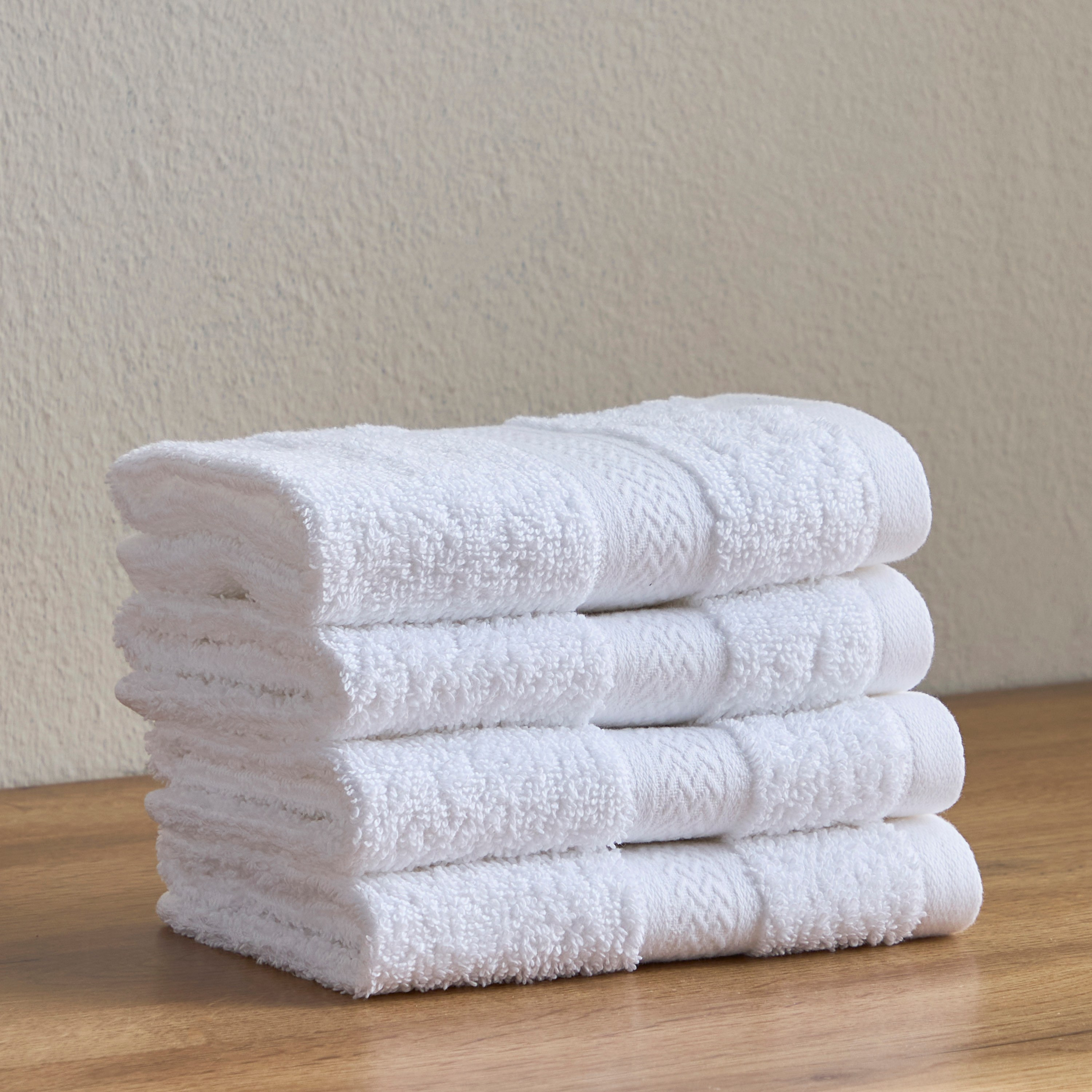 طقم مناشف يد قطن 450 جرام لكل متر مربع 4 قطع - كاسا - 33x33 سم-household-bathandlaundry-bathlinen-towels-image-1