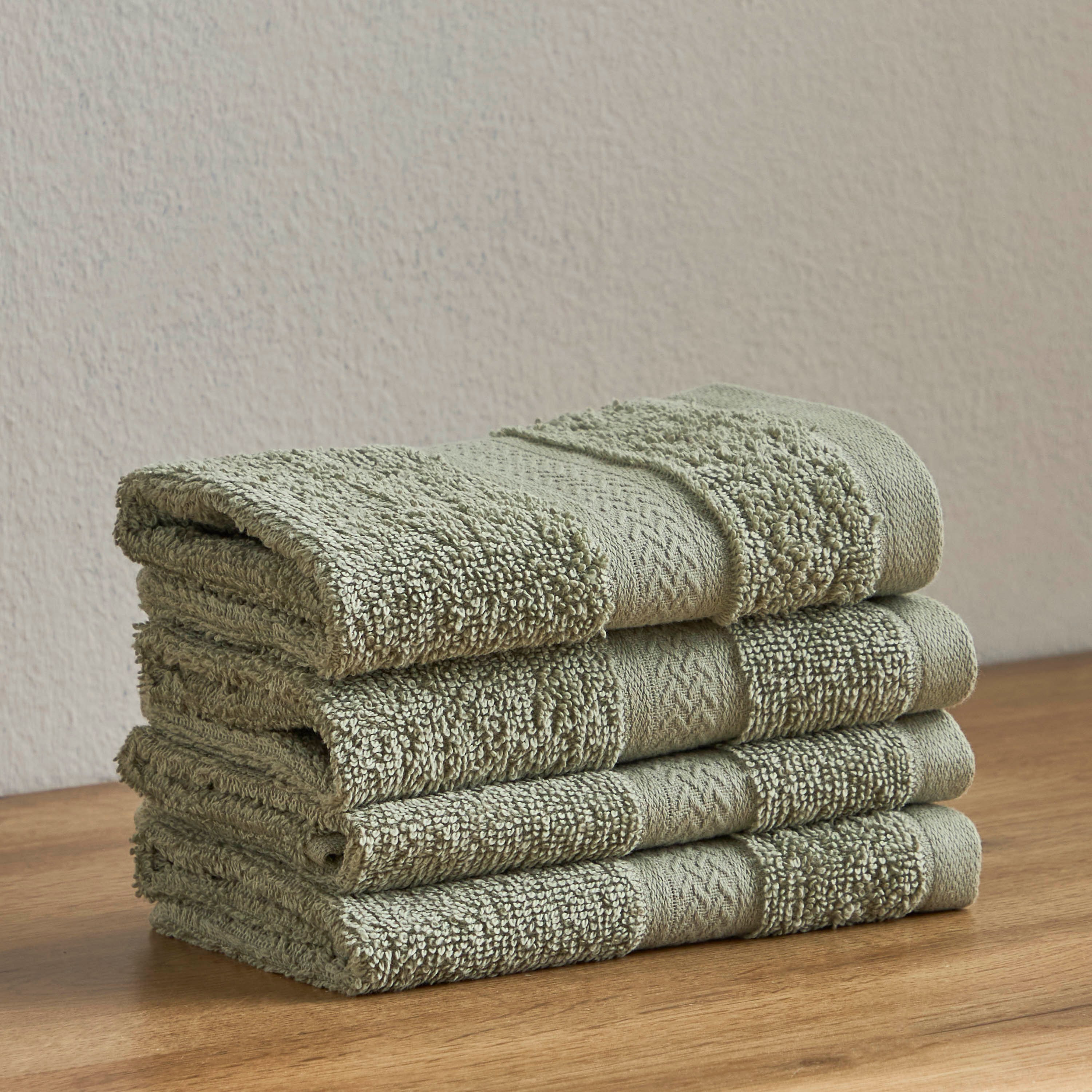Casa 4-Piece 450 GSM Cotton Fingertip Towel Set - 33x33 cm-household-bathandlaundry-bathlinen-towels-image-1
