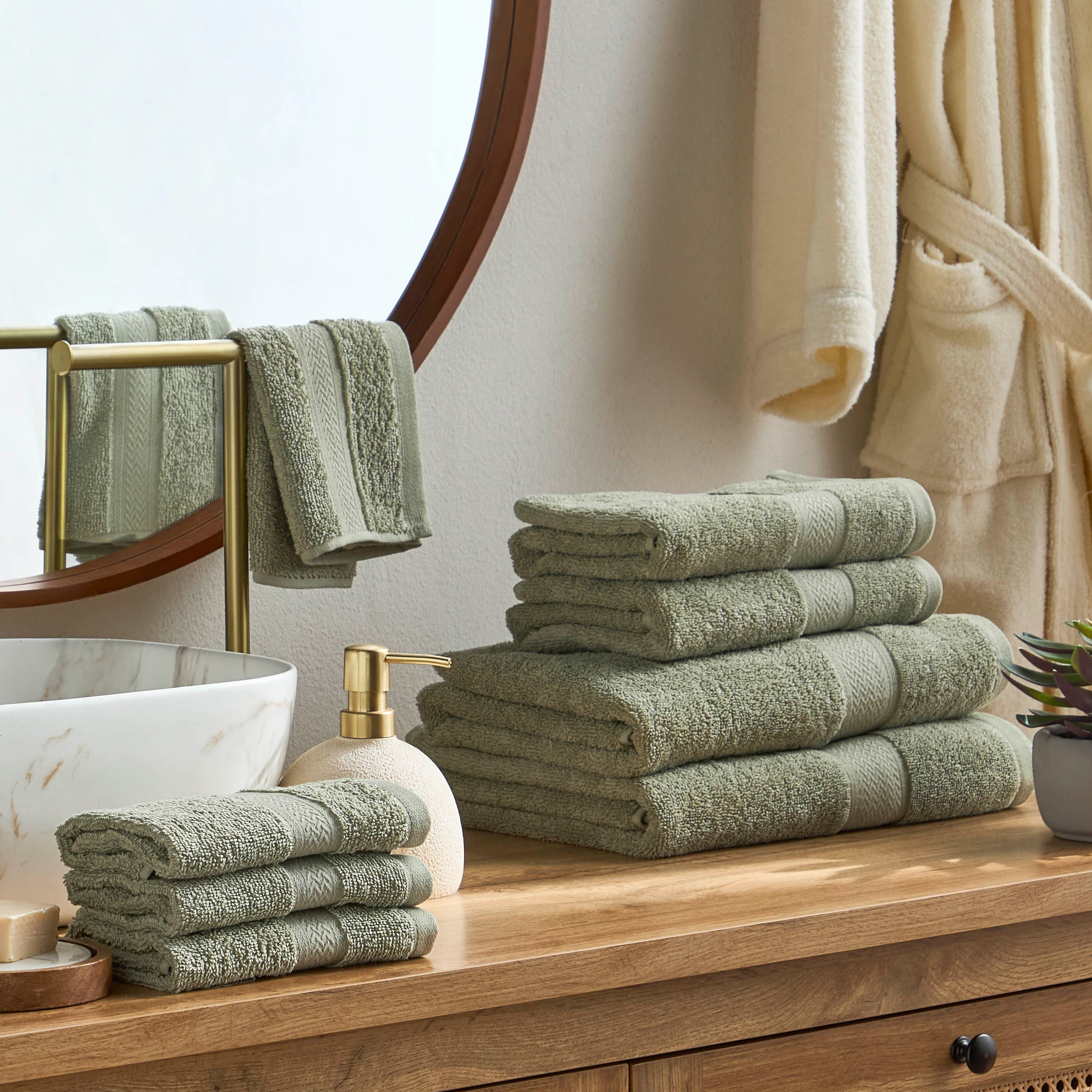 Casa 4-Piece 450 GSM Cotton Fingertip Towel Set - 33x33 cm-household-bathandlaundry-bathlinen-towels-image-5
