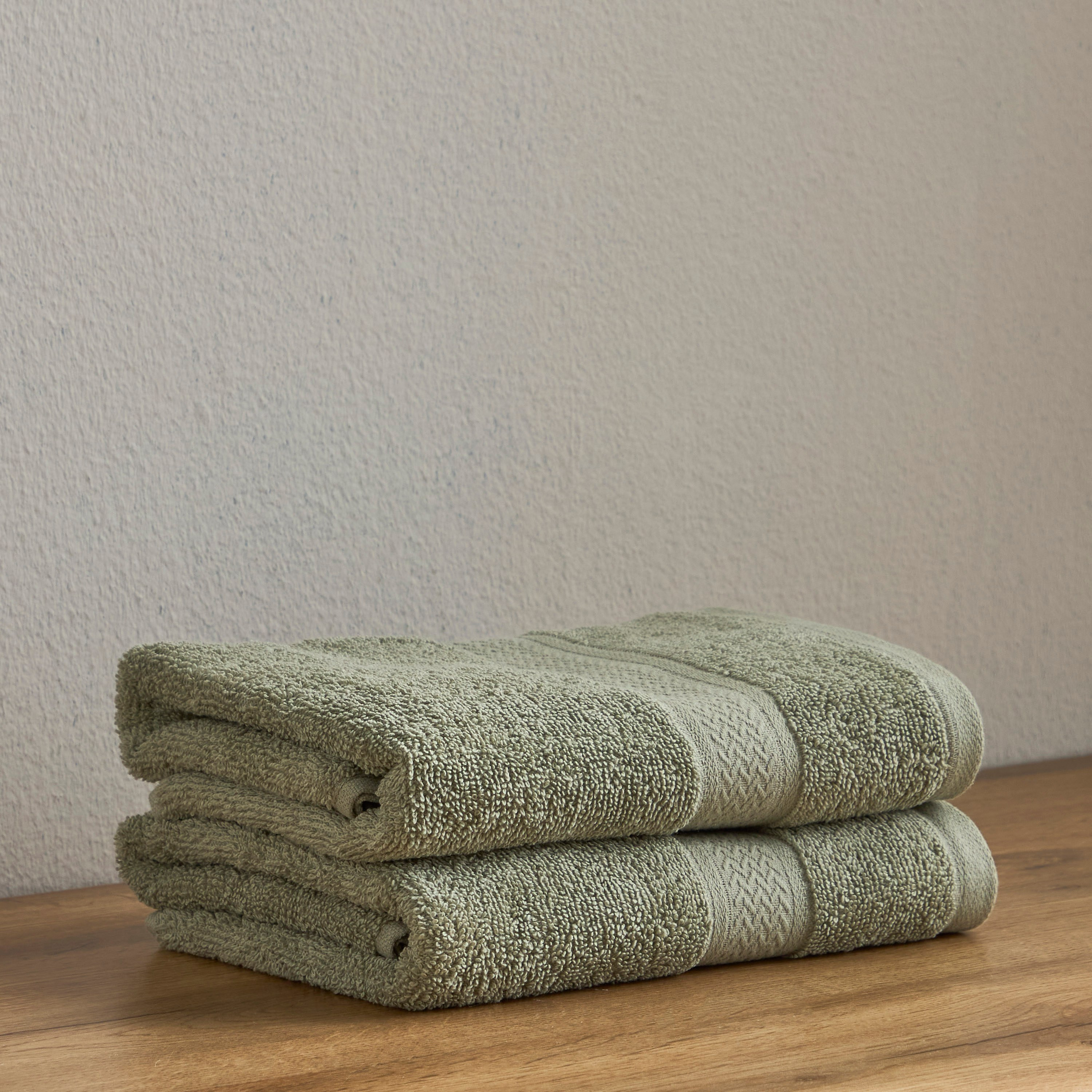 طقم مناشف يد قطن 450 جرام لكل متر مربع من قطعتين - كاسا - 50x90 سم-household-bathandlaundry-bathlinen-towels-image-1