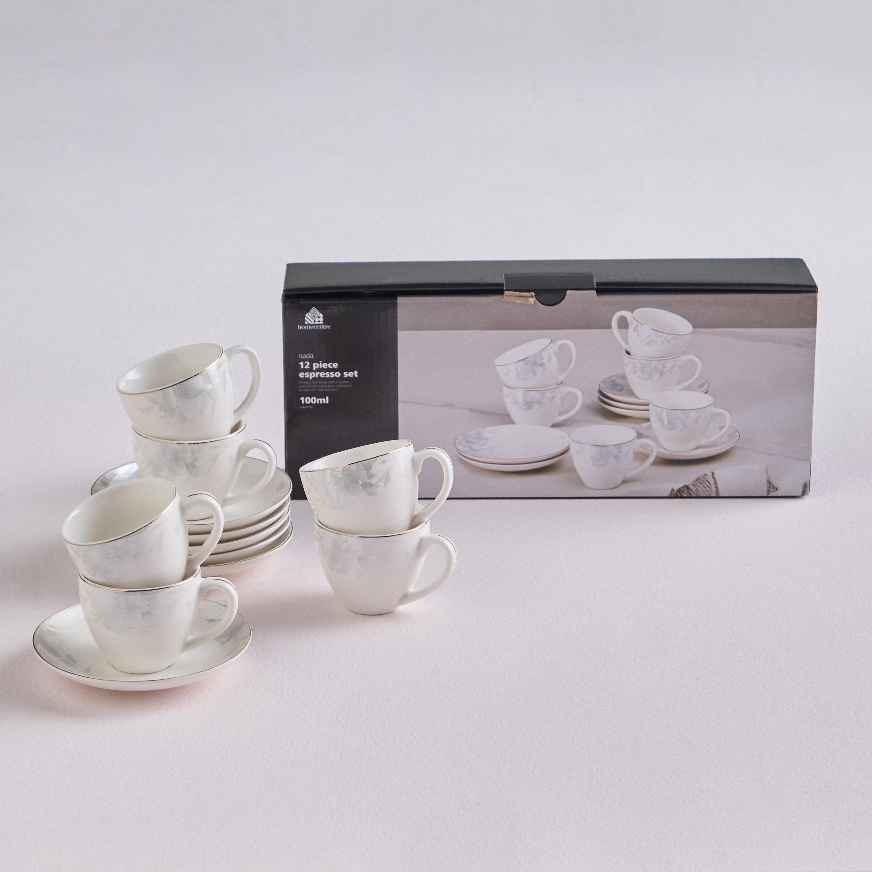 Nada 12-Piece Bone China Espresso Set - 100 ml, Serves 6-household-dining-teaandcoffee-teaandcoffeesets-image-4