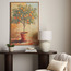 لوحة جدارية كانفاس مؤطرة بتصميم شراشيب - ملك - 120x80 سم-household-walldecorandmirrors-wallart-image-1