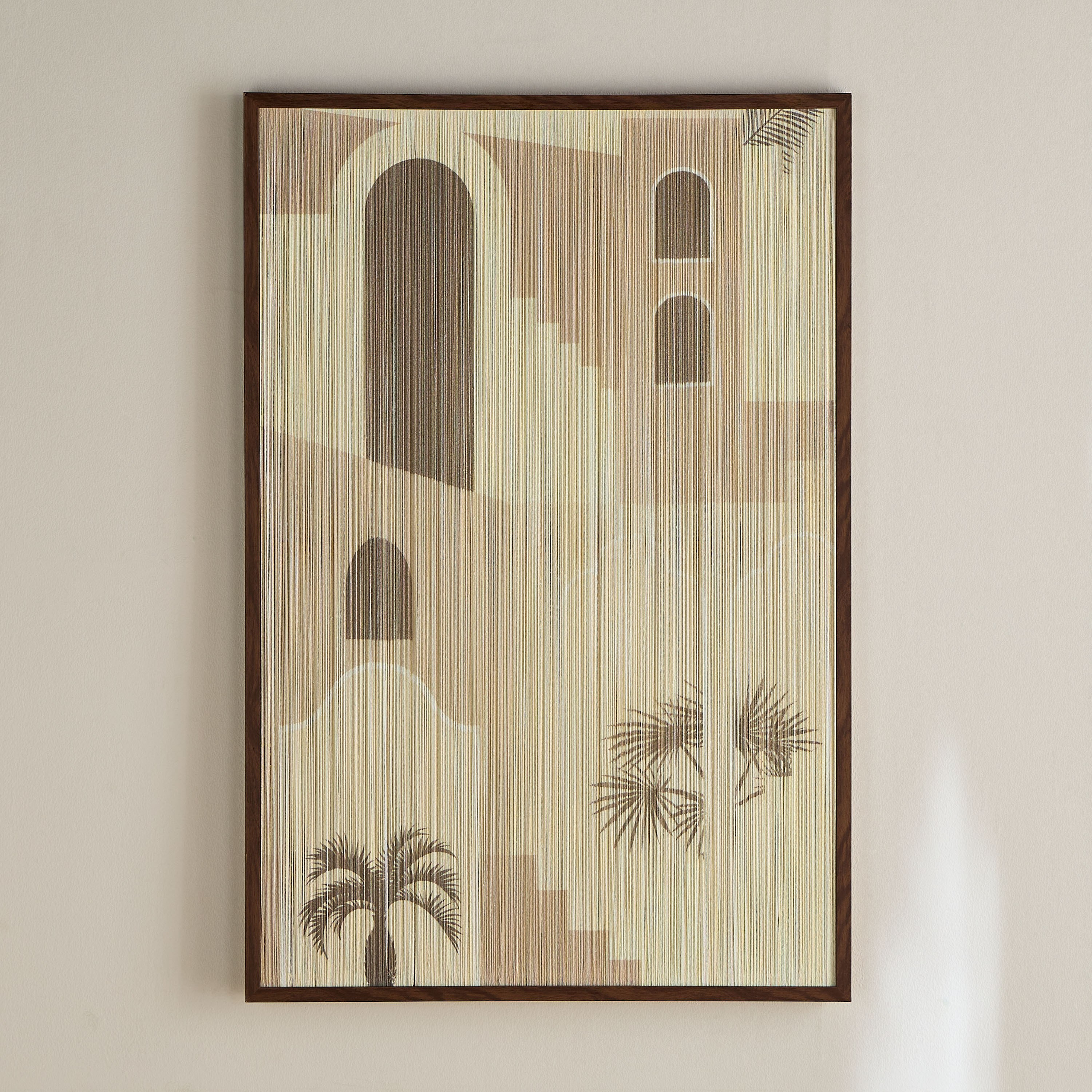 Samaha Framed Tassel Canvas Wall Art - 120x80 cm