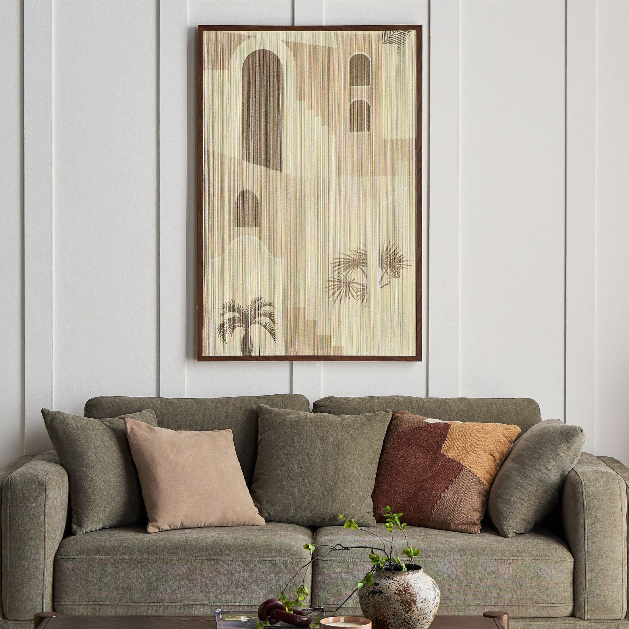Samaha Framed Tassel Canvas Wall Art - 120x80 cm-household-walldecorandmirrors-wallart-image-3