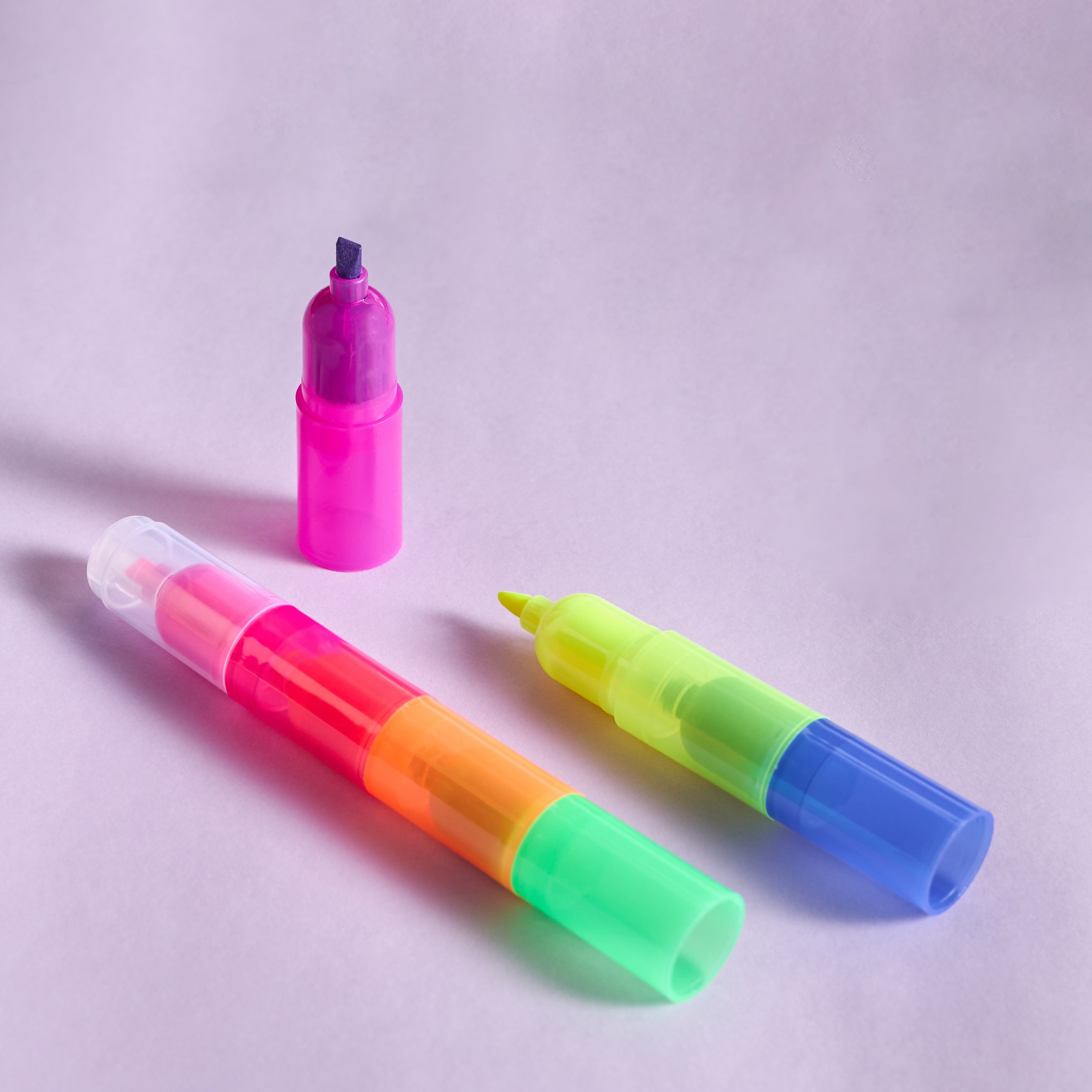 Stacking 6-Colour Highlighter-babyandkids-schoolessentials-stationery-image-2