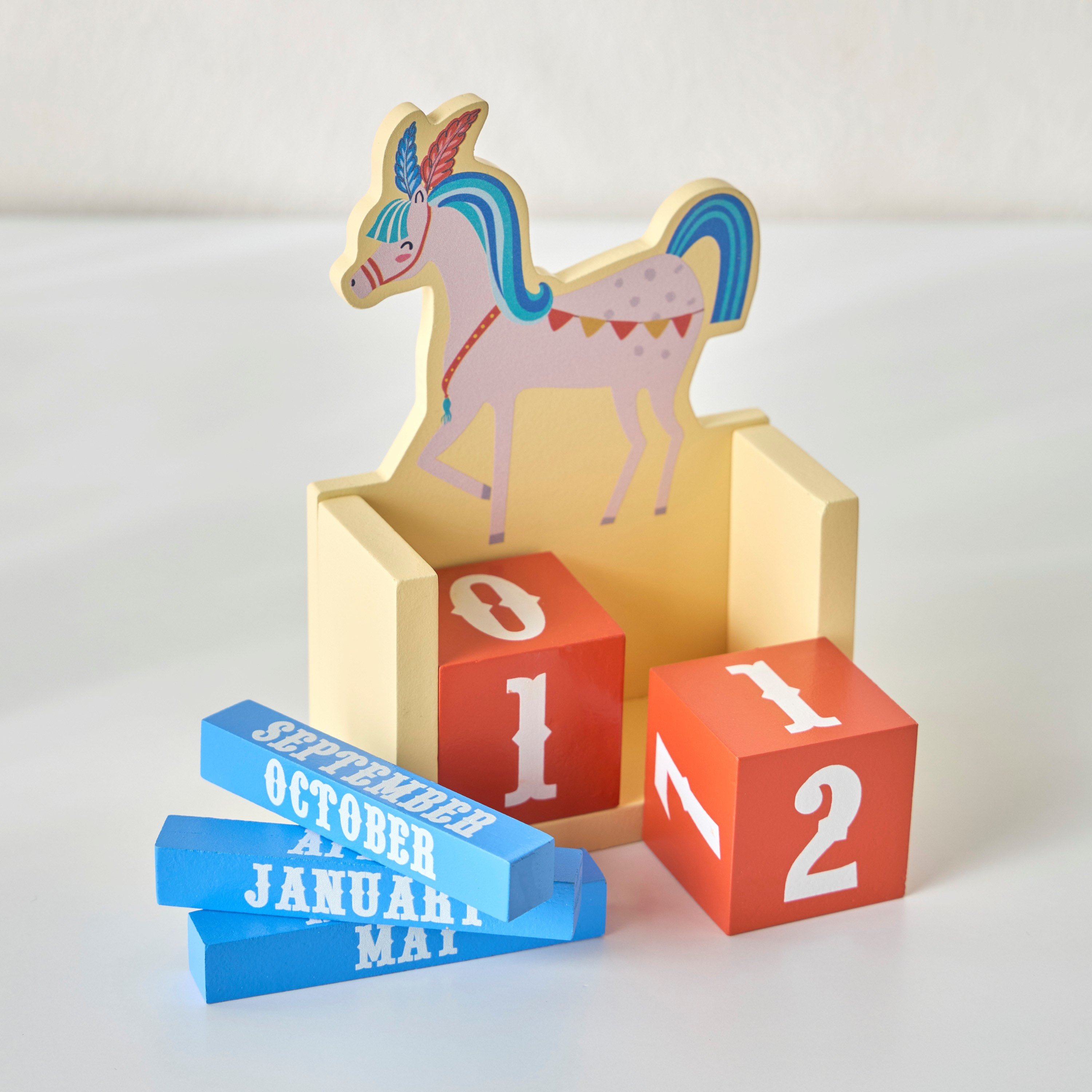تقويم كرنفال الخشبي الدائم لغرف الأطفال - 15 سم-babyandkids-decorandlighting-decor-decoraccessories-image-2