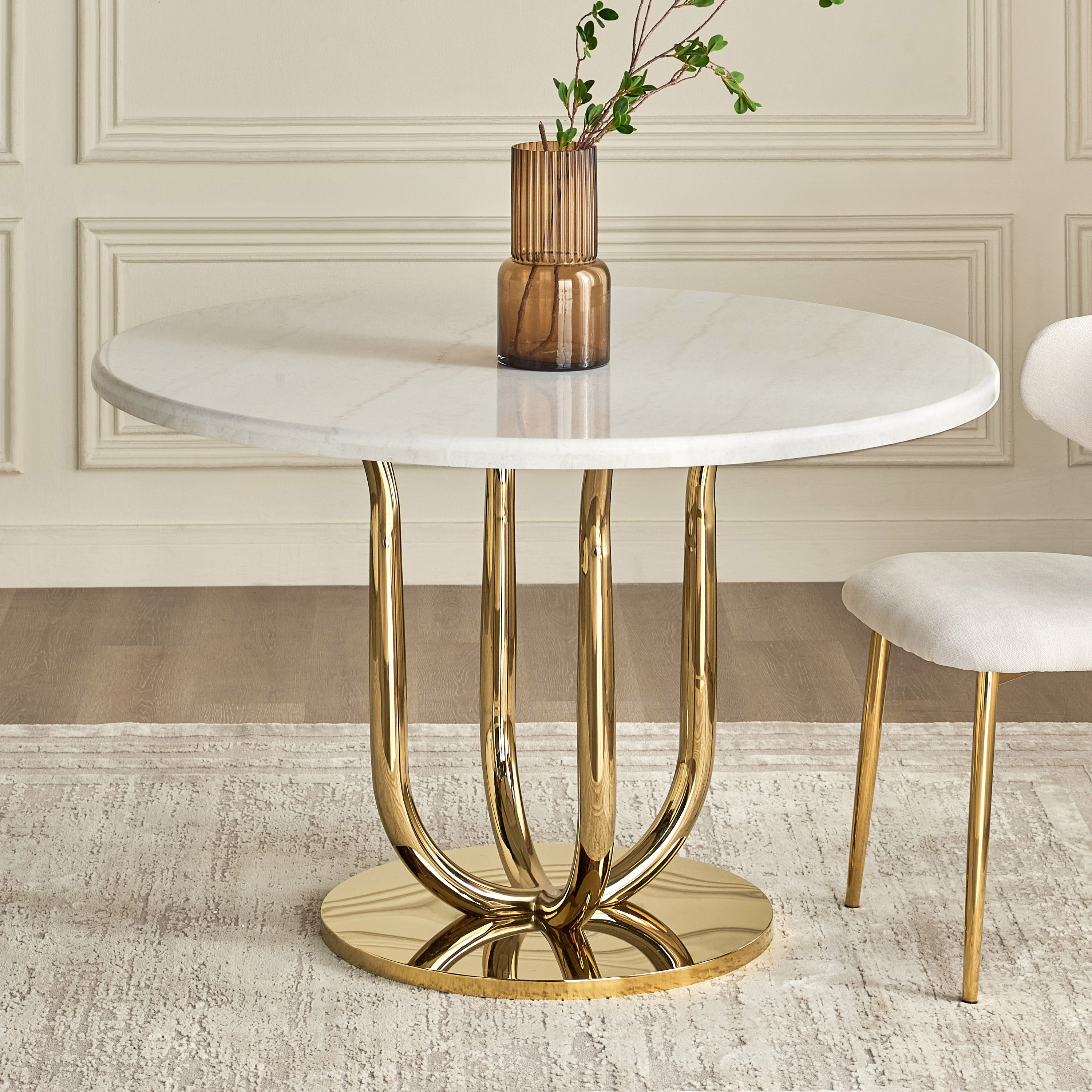 Zahara 4-Seater Marble Top Dining Table