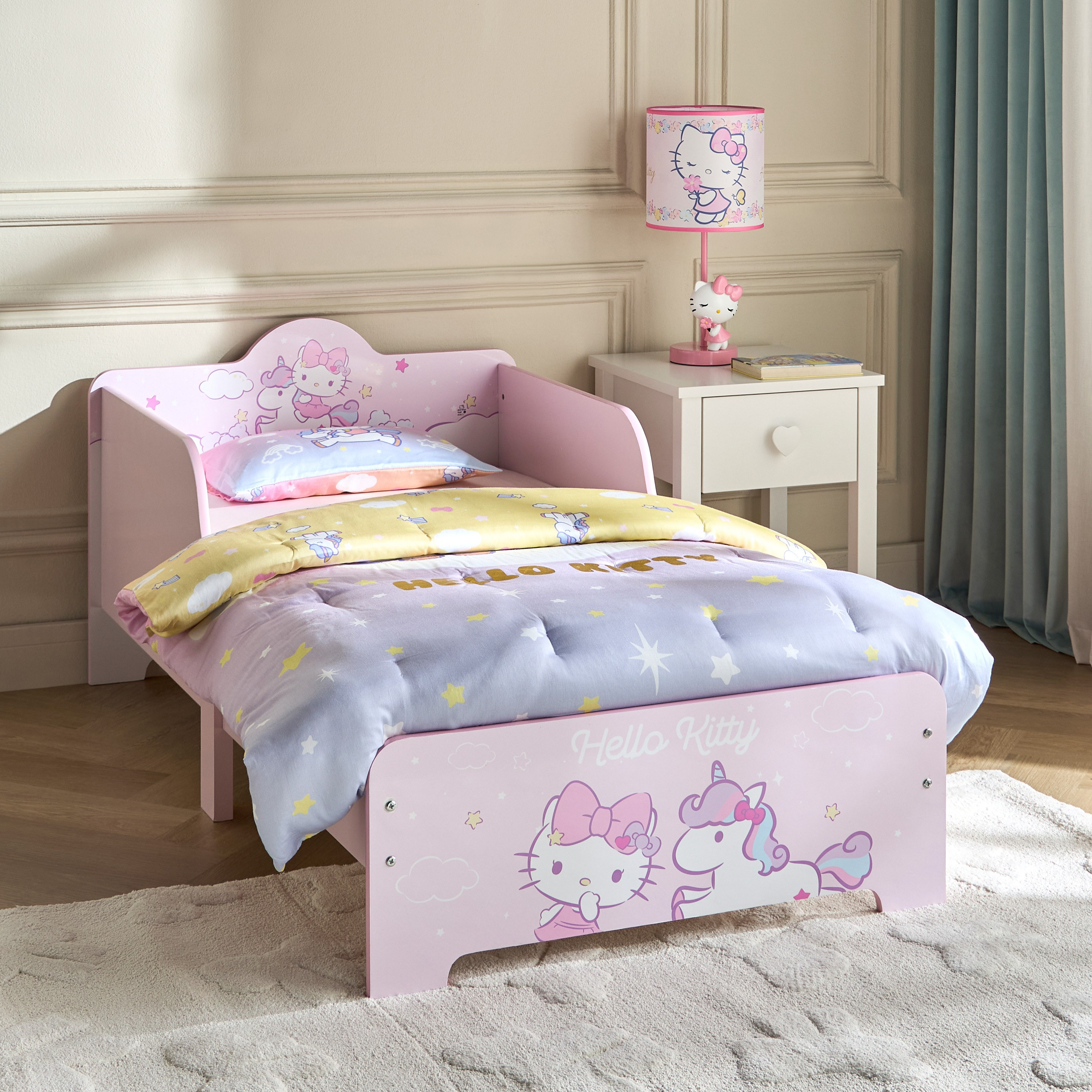 سرير هالو كيتي للأطفال بتصميم ساحر ومريح - 70x140 سم-babyandkids-kidsbeds-toddlerbeds-image-1