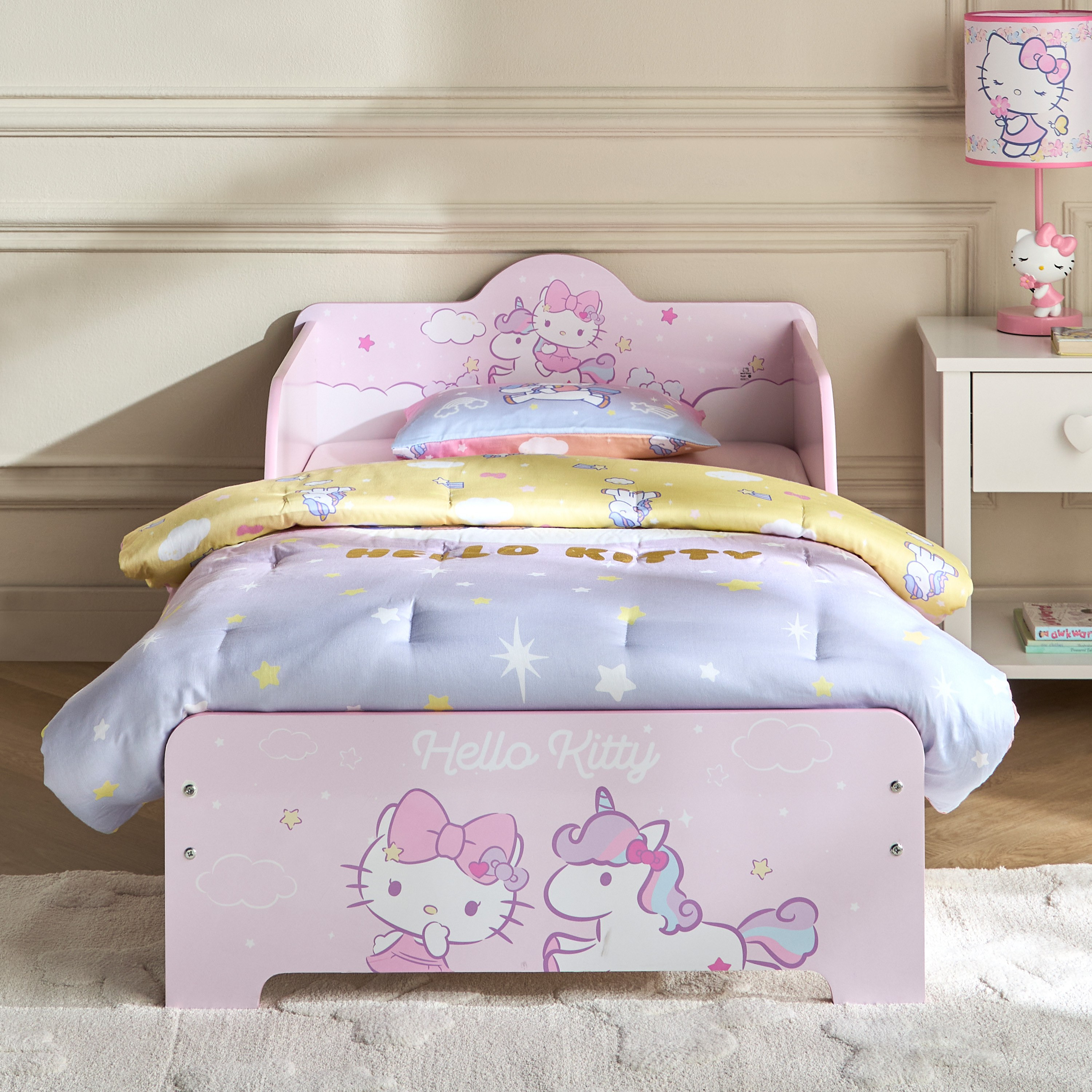 سرير هالو كيتي للأطفال بتصميم ساحر ومريح - 70x140 سم-babyandkids-kidsbeds-toddlerbeds-image-2