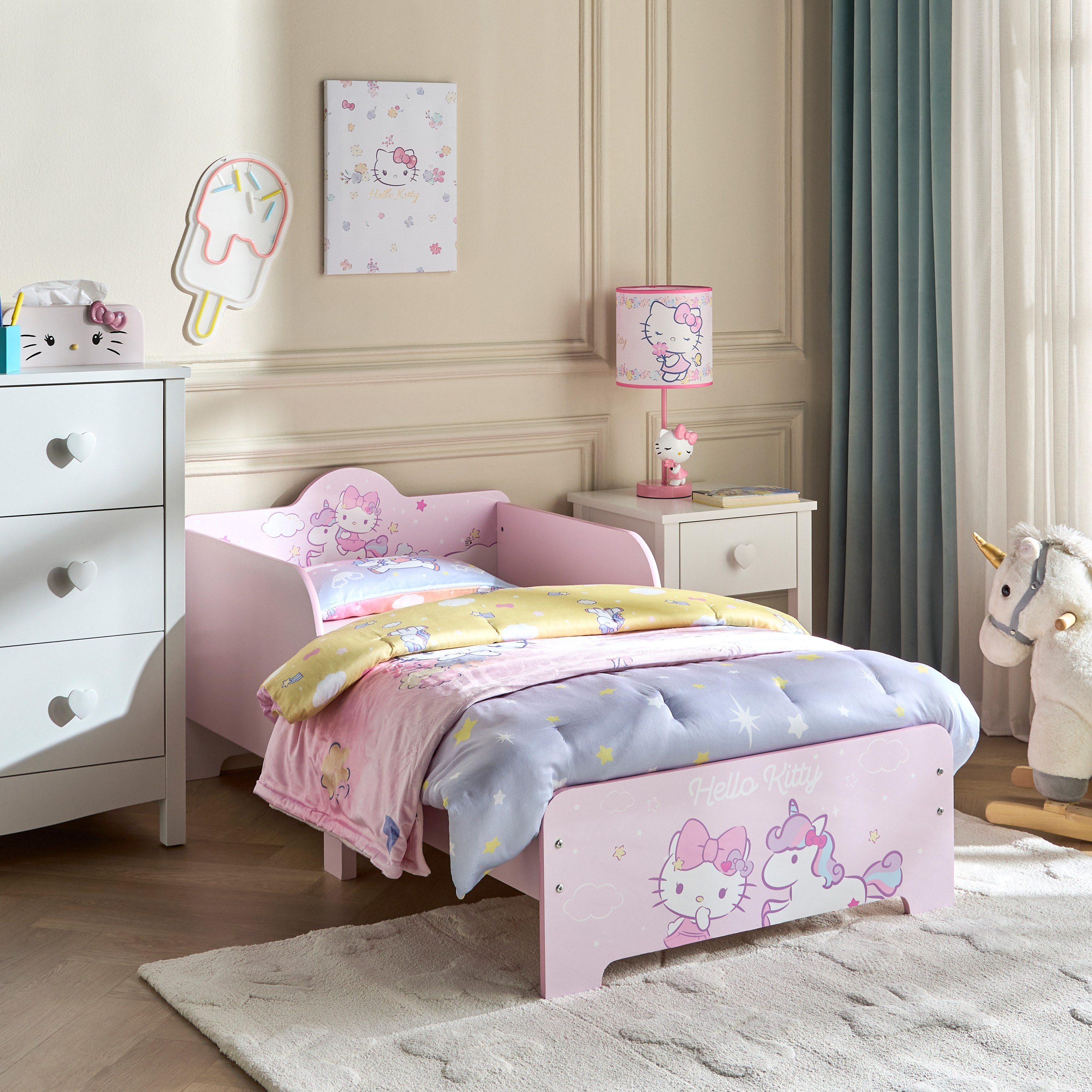 سرير هالو كيتي للأطفال بتصميم ساحر ومريح - 70x140 سم-babyandkids-kidsbeds-toddlerbeds-image-7