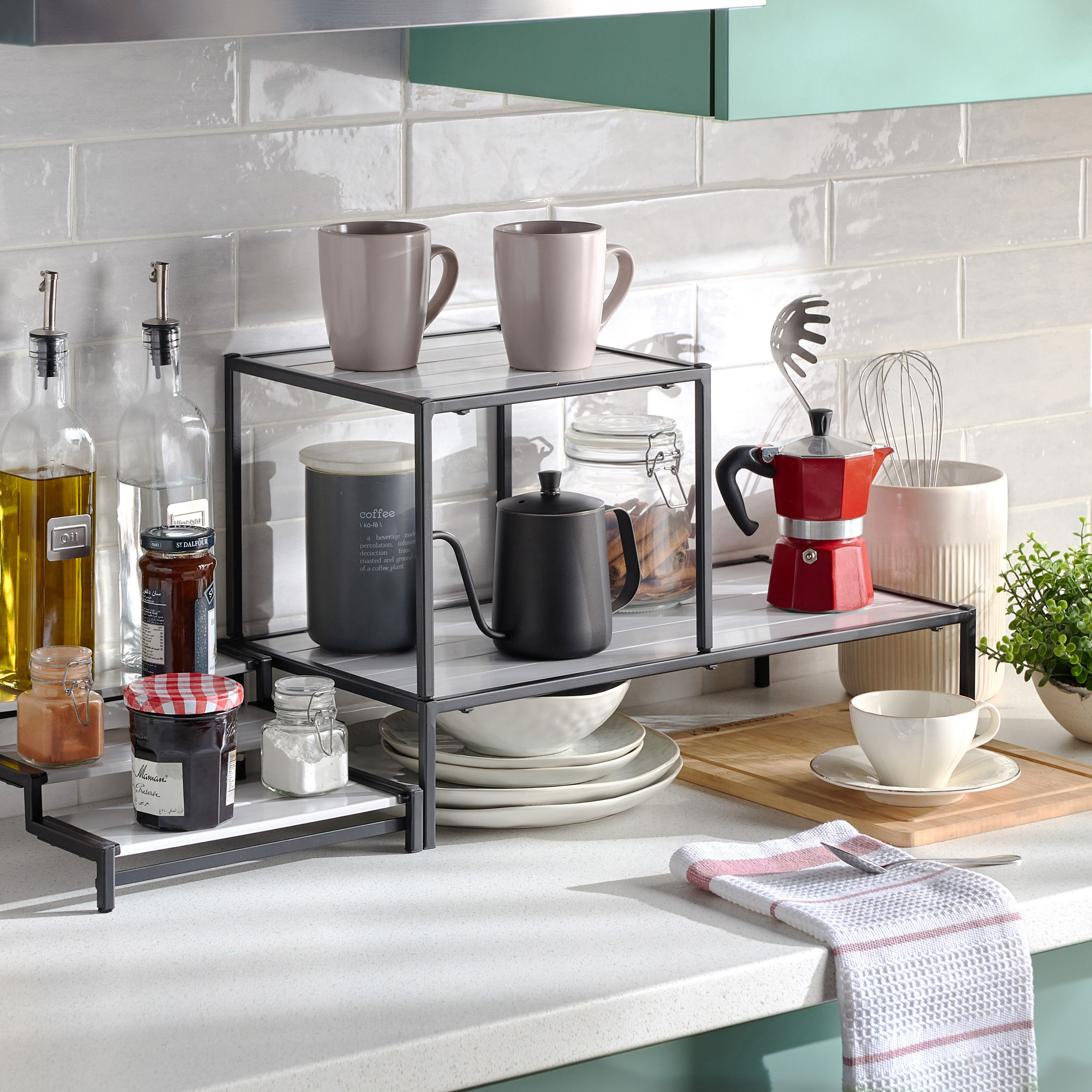 منظم توابل 3 رفوف للمطبخ - مورجان-household-kitchen-foodstorage-spiceracksandjars-image-4
