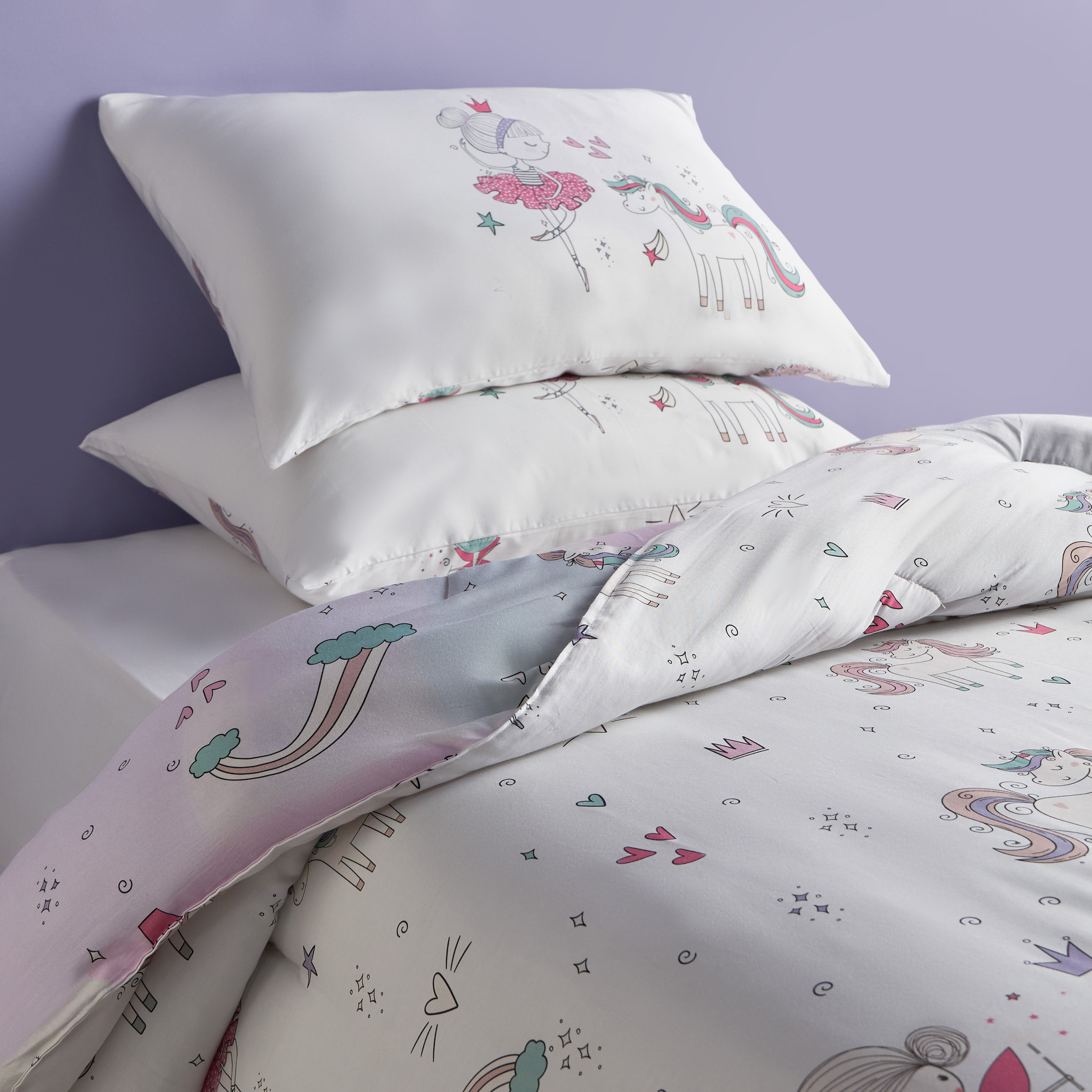 Maggie Cotton Printed 200 Thread Count 3-Piece Single Comforter Set - 135x220 cm-babyandkids-beddingandwindows-bedding-comforters-image-1