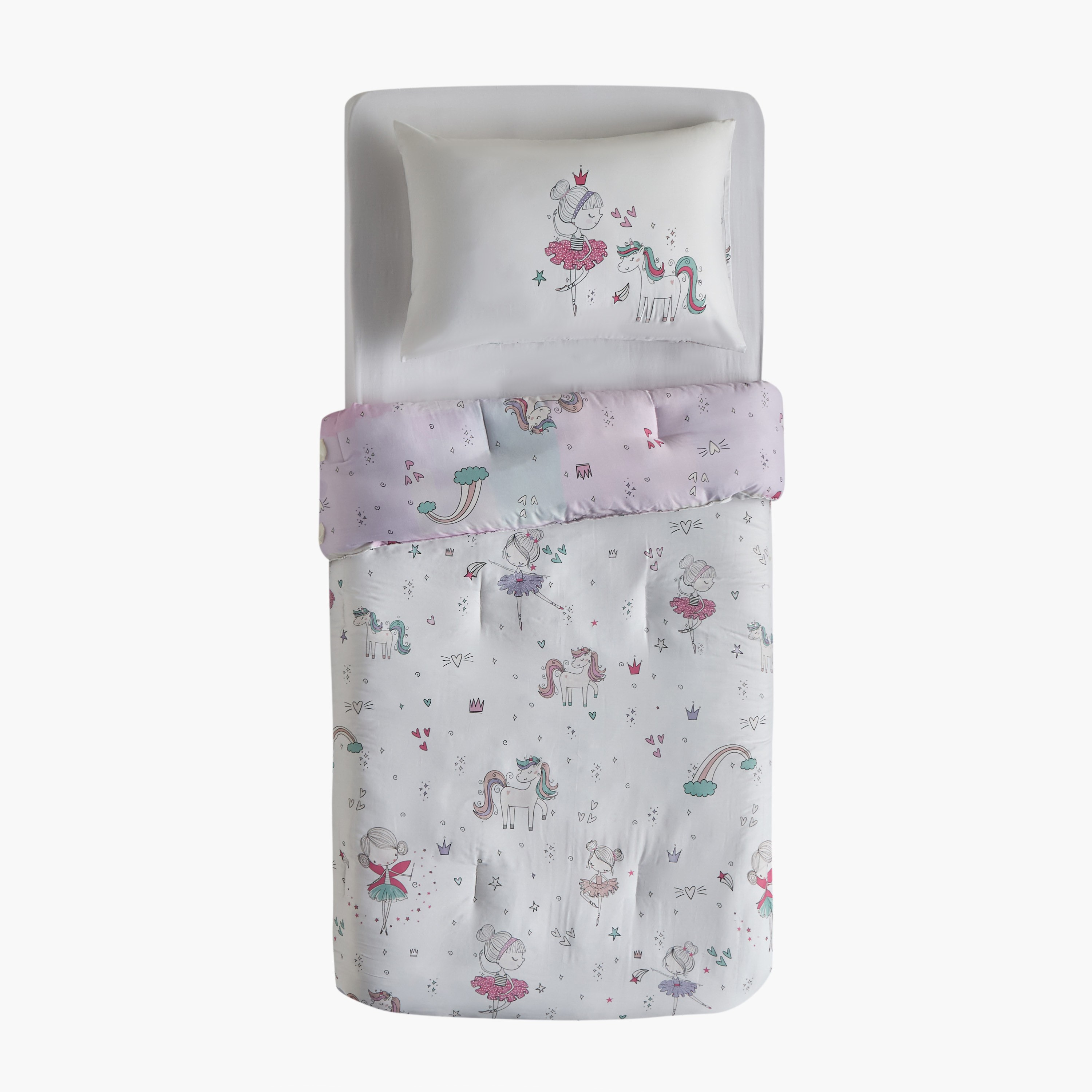 Maggie Cotton Printed 200 Thread Count 3-Piece Single Comforter Set - 135x220 cm-babyandkids-beddingandwindows-bedding-comforters-image-5