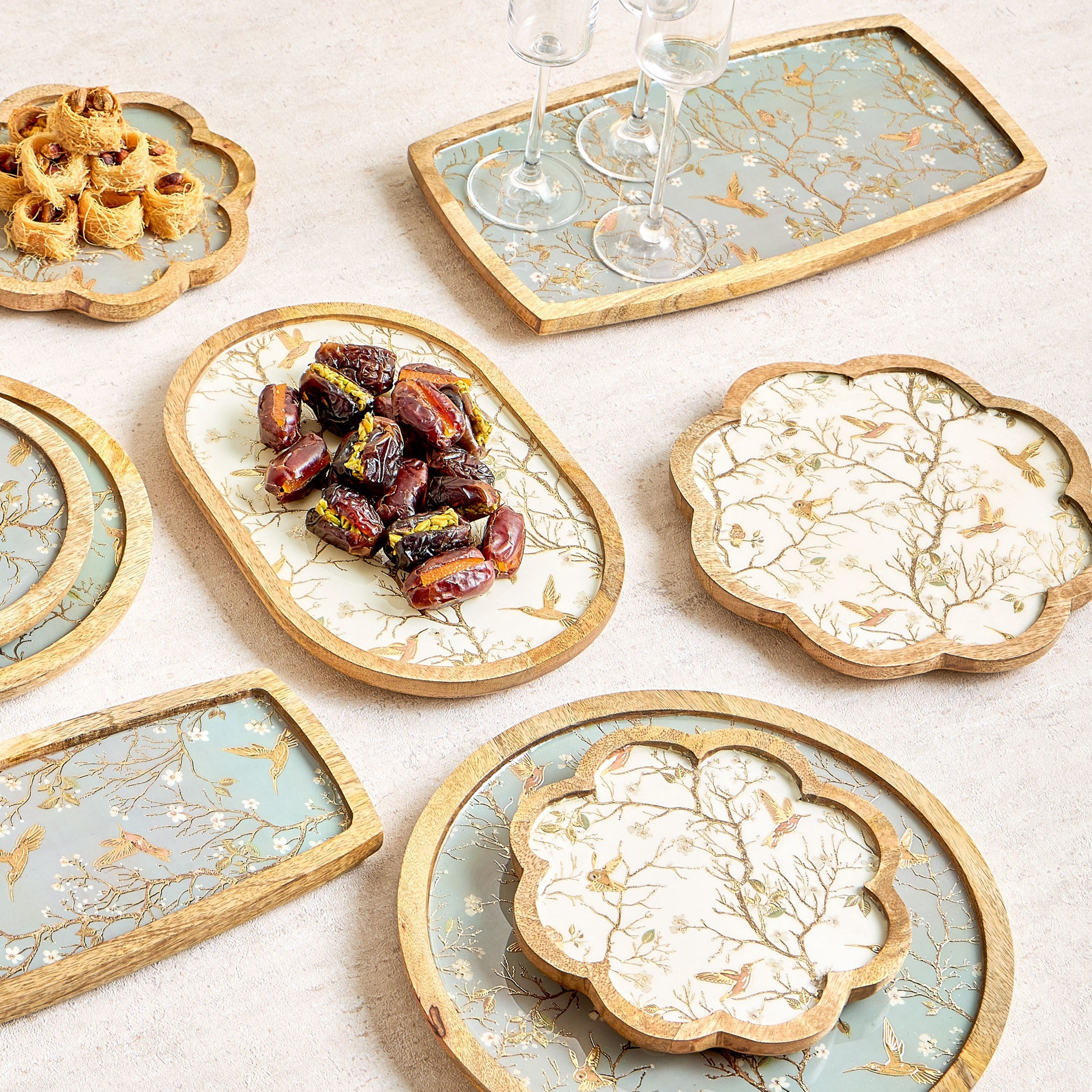 صحن تقديم من خشب المانجو - زاريا-household-dining-serveware-servingplatters-image-3