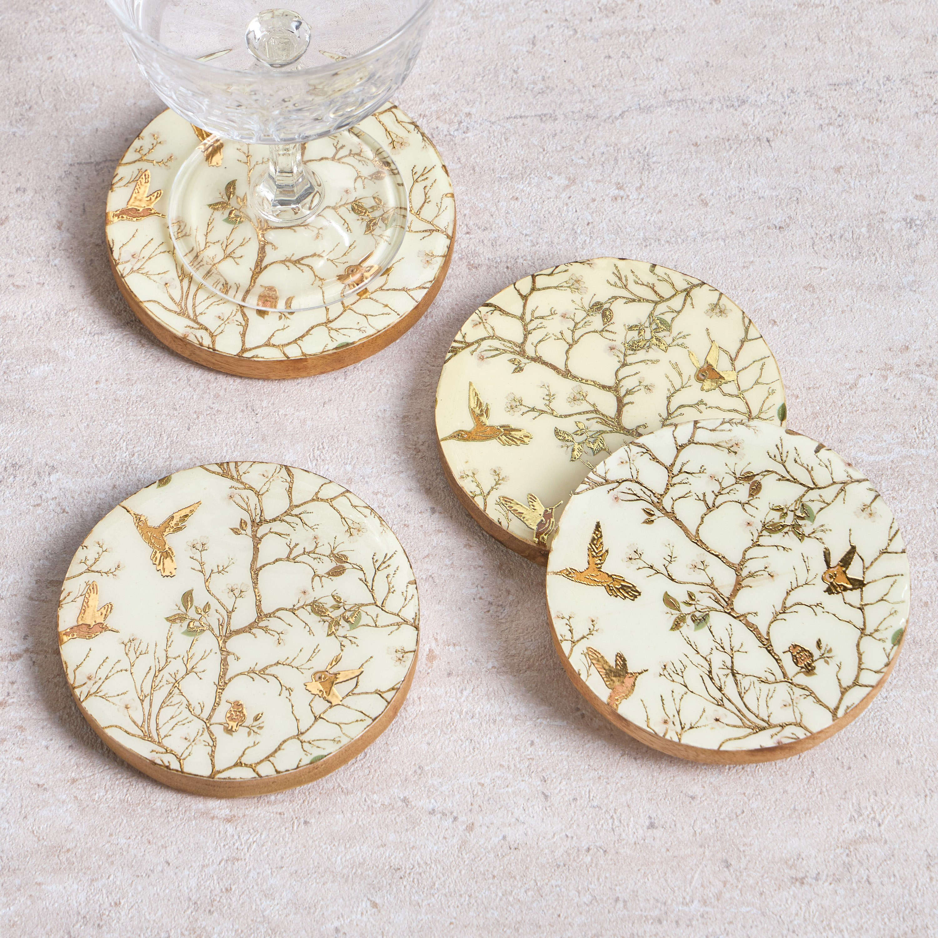 Zaria 4-Piece Coaster Set - 10x10 cm