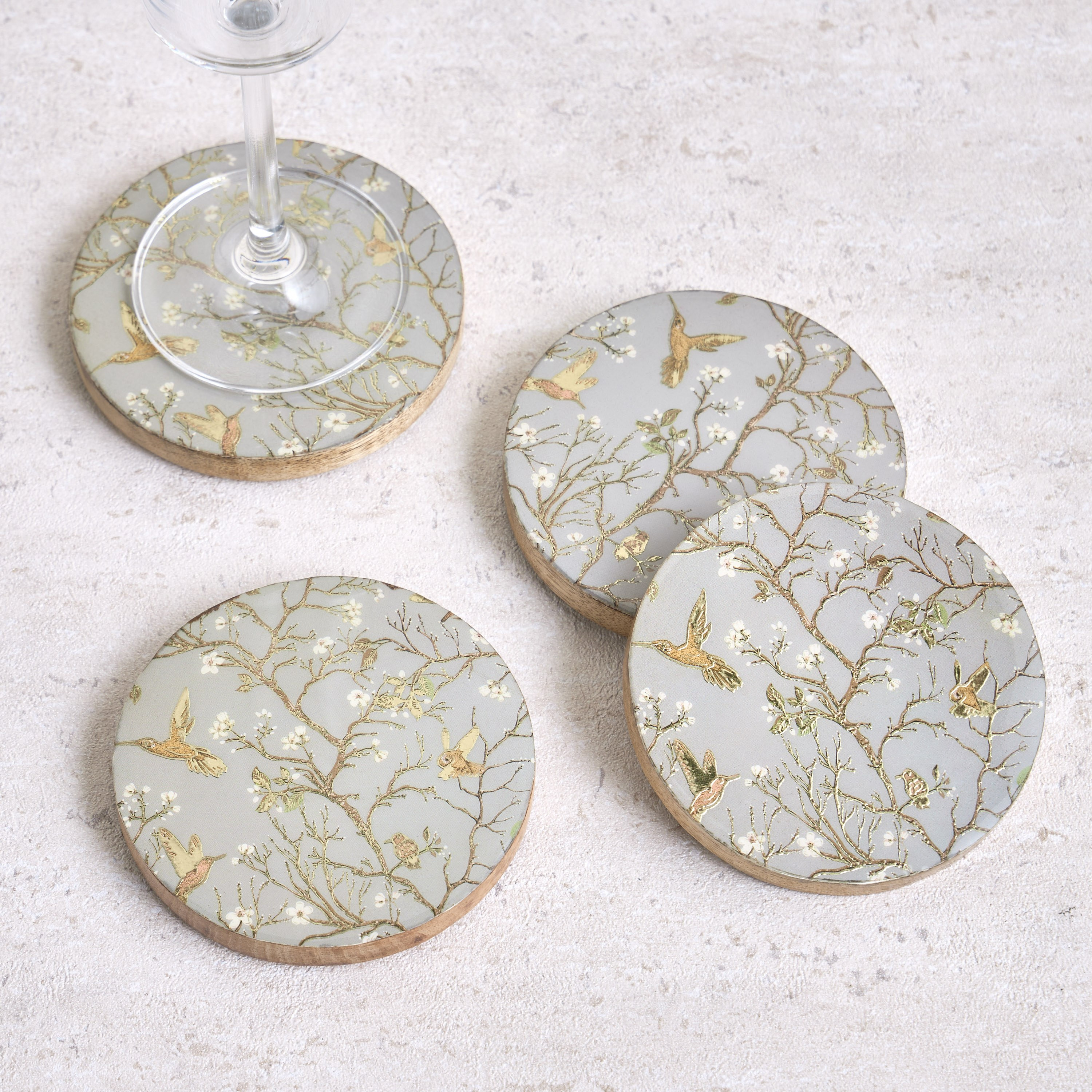 Zaria 4-Piece Coaster Set - 10x10 cm-household-dining-tablelinen-napkinsandaccessories-image-1