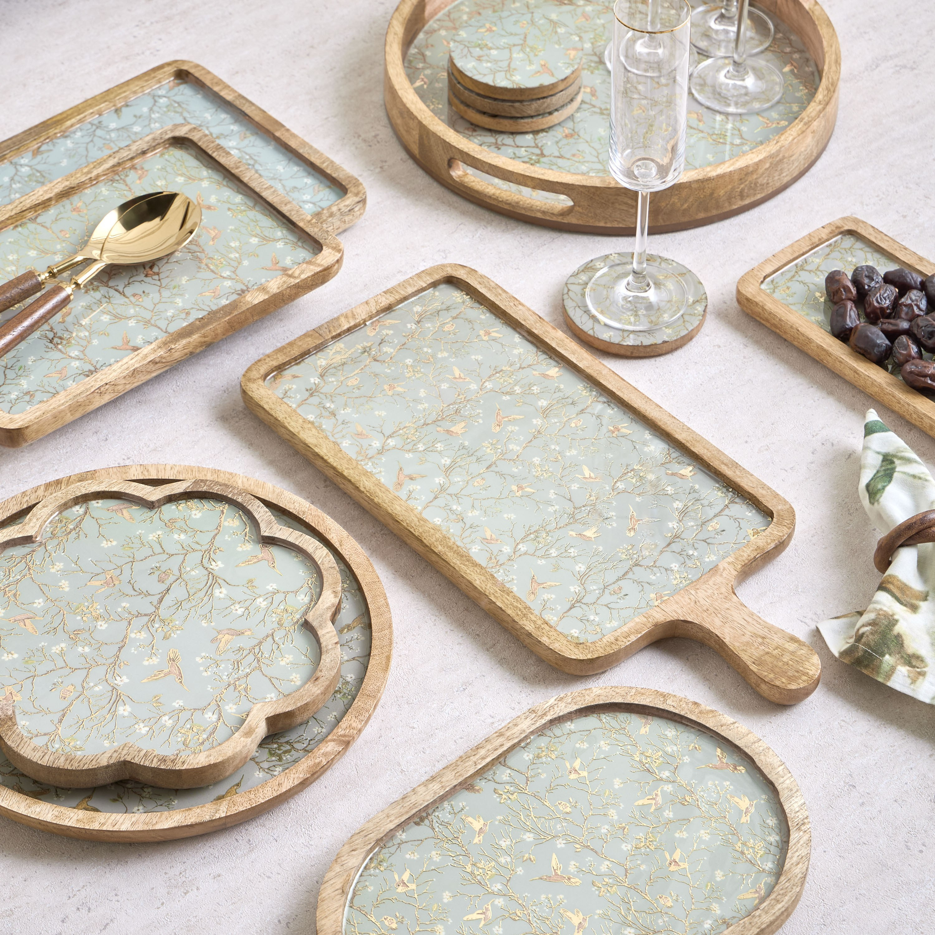 Zaria 4-Piece Coaster Set - 10x10 cm-household-dining-tablelinen-napkinsandaccessories-image-3