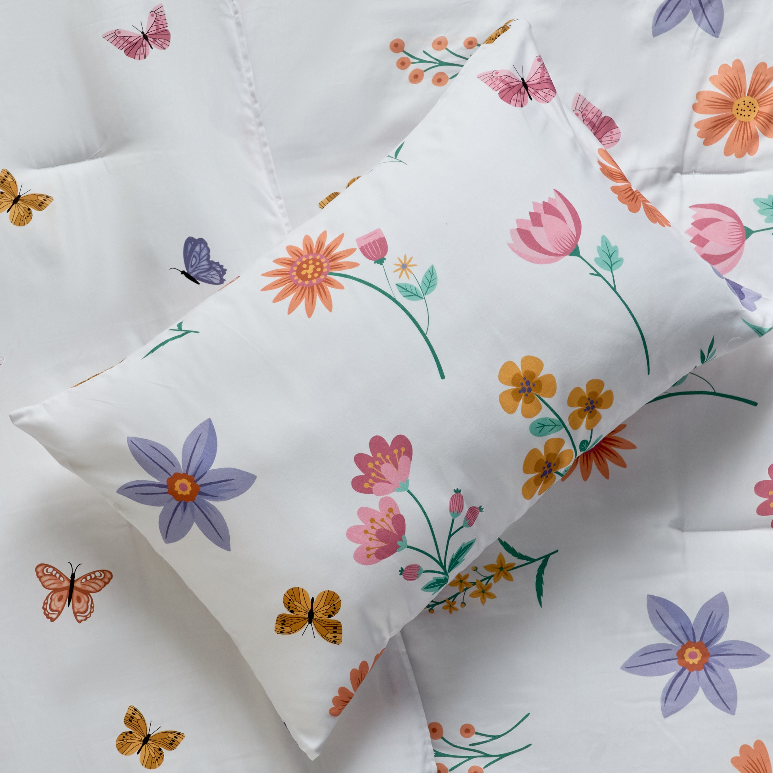 Cherry Blossom Cotton Printed 200 Thread Count 2-Piece Full Comforter Set - 160x220 cm-kids-beddingandwindows-bedding-comforters-image-3