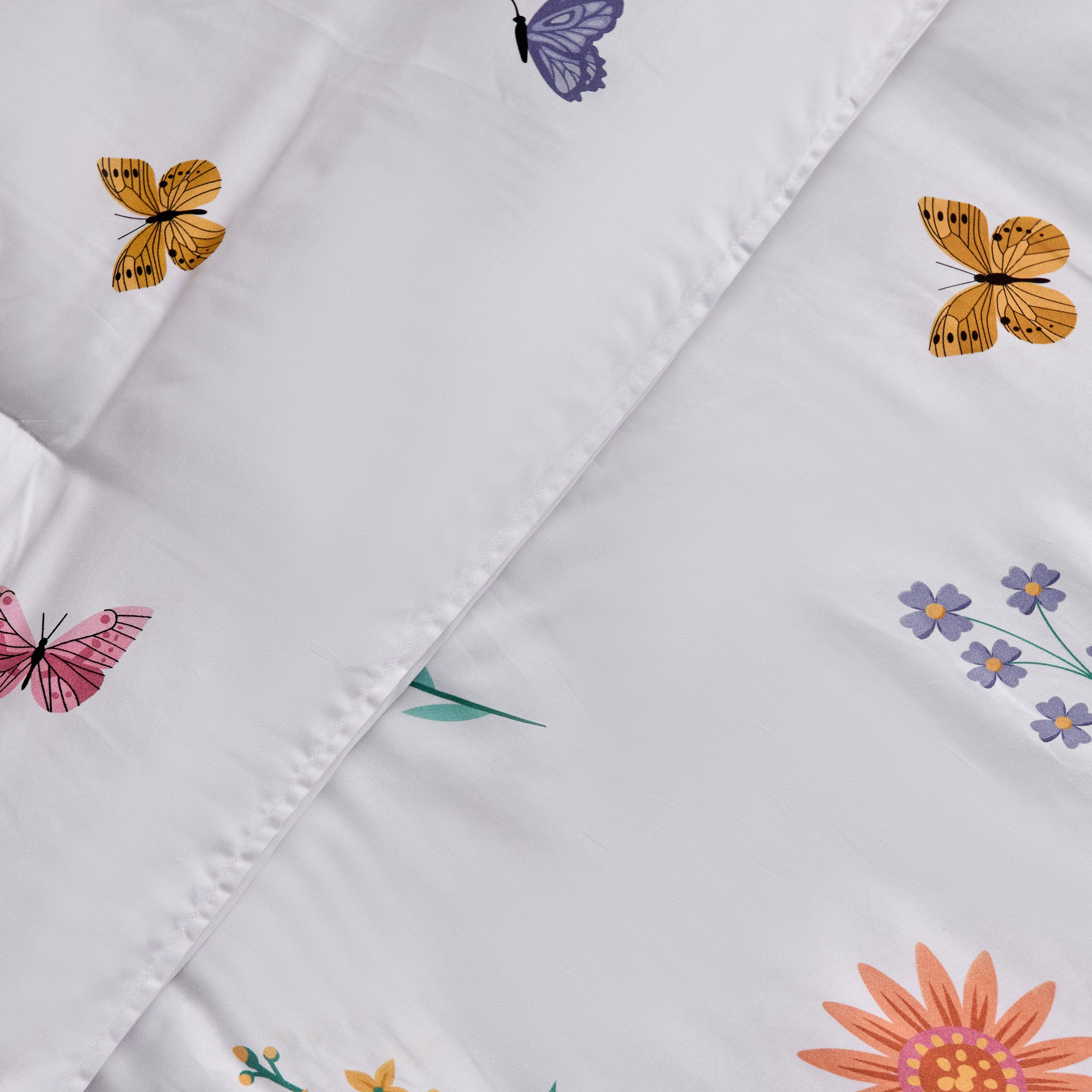 Cherry Blossom Cotton Printed 200 Thread Count 2-Piece Full Comforter Set - 160x220 cm-kids-beddingandwindows-bedding-comforters-image-4