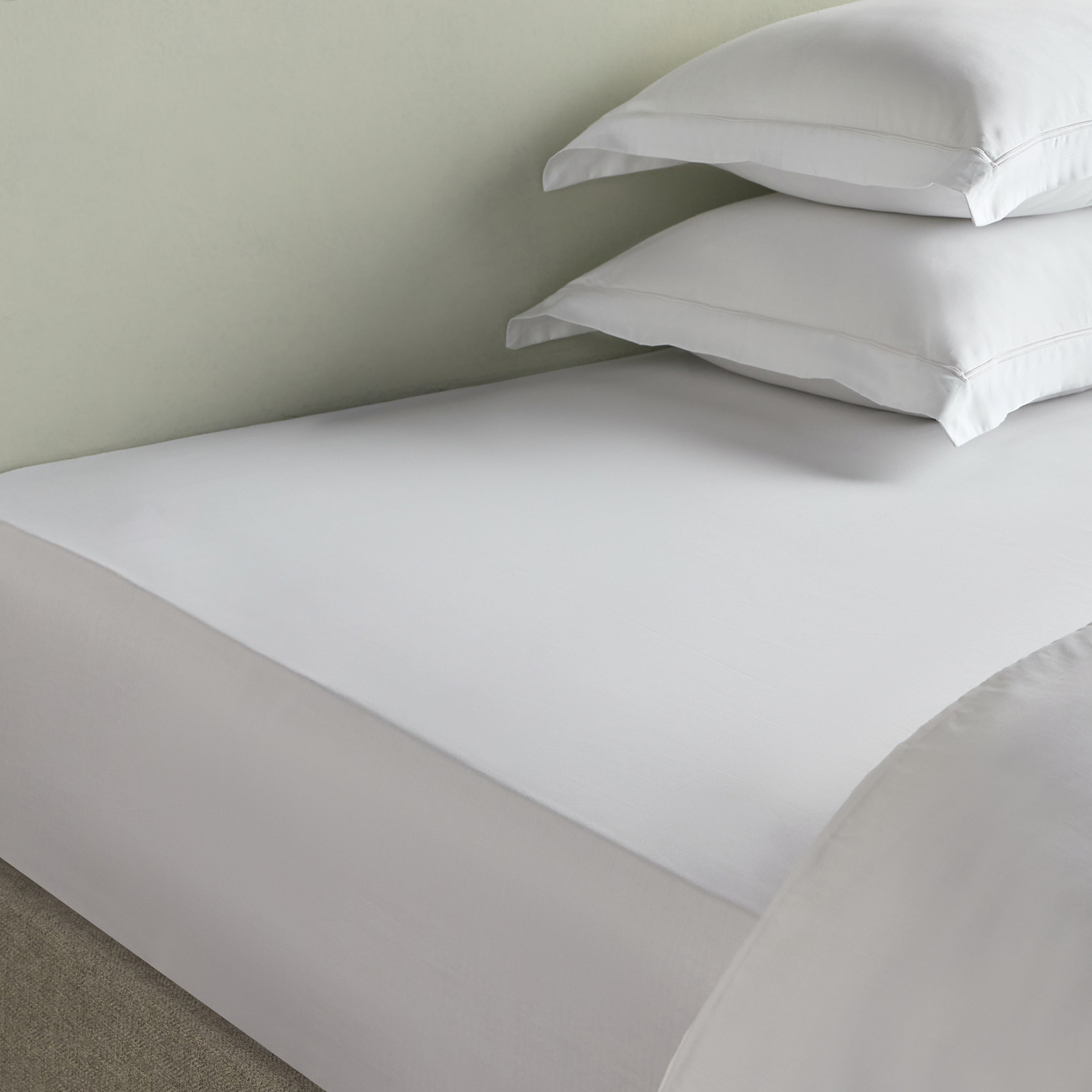 Avira Egyptian Cotton 400 Thread Count King Fitted Sheet - 180x205 cm-household-bedding-sheetsandpillowcases-fittedsheets-image-3