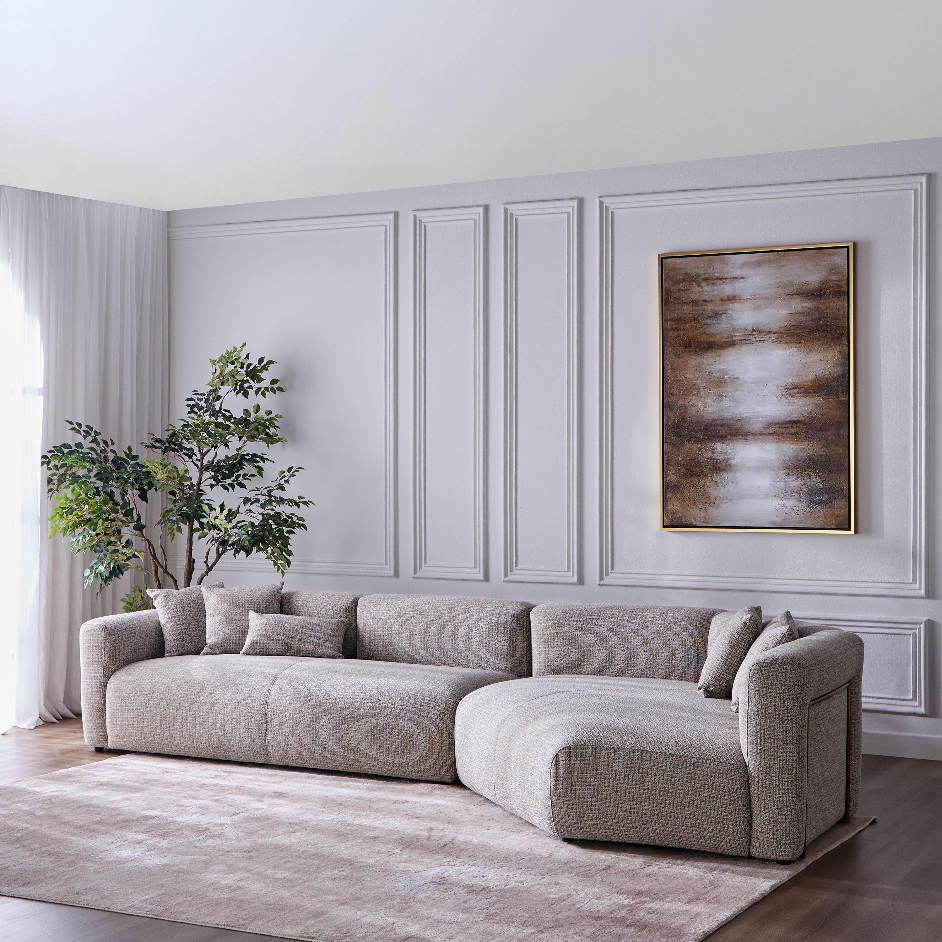 Paliano 5-Seater Fabric Right Corner Sofa