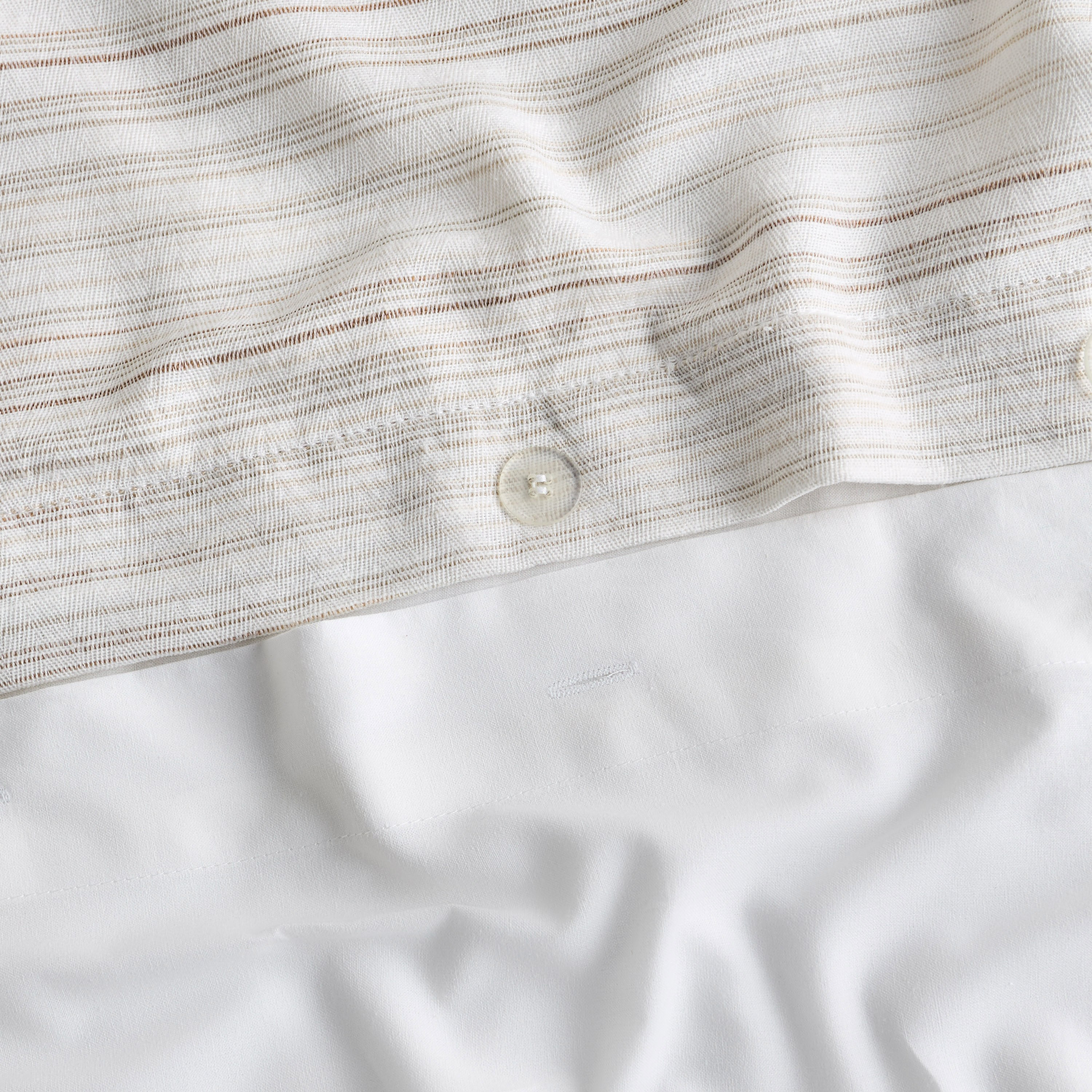 Pastor Melange Stripes Cotton 3-Piece King Duvet Cover Set - 220x230 cm-household-bedding-duvetandcovers-duvetcovers-image-5