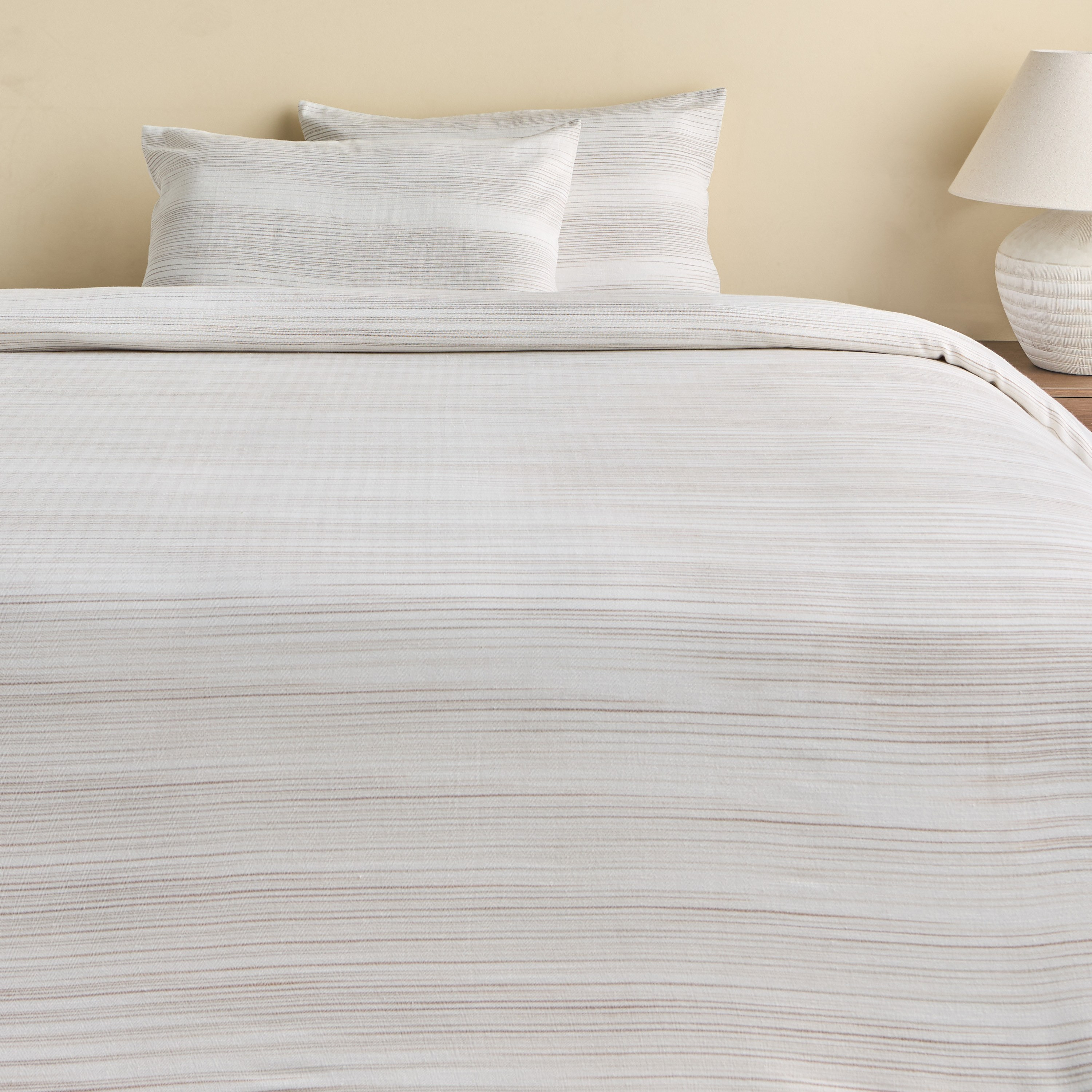 Pastor Melange Stripes Cotton 3-Piece Super King Duvet Cover Set - 220x260 cm-household-bedding-duvetandcovers-duvetcovers-image-2
