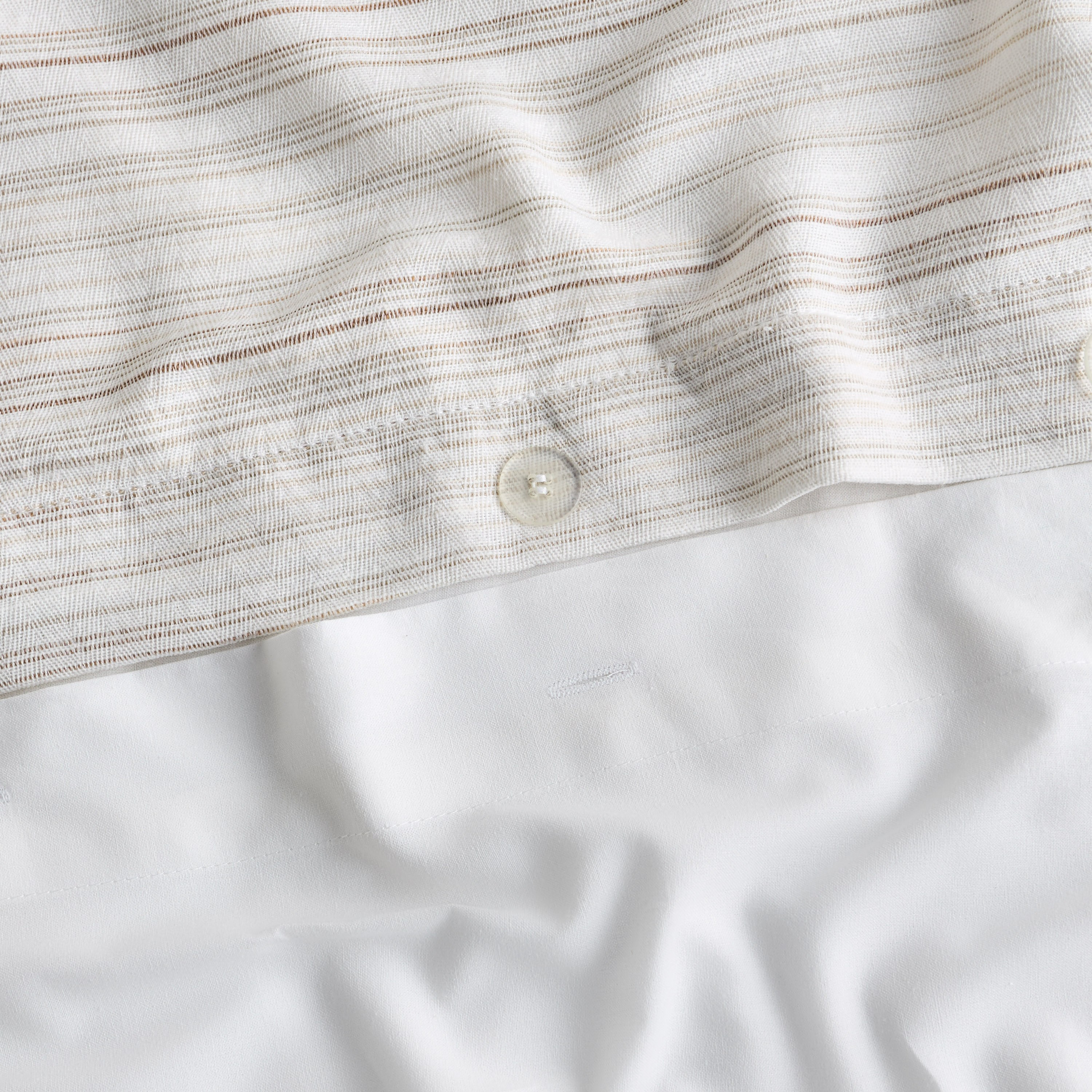 Pastor Melange Stripes Cotton 3-Piece Super King Duvet Cover Set - 220x260 cm-household-bedding-duvetandcovers-duvetcovers-image-5