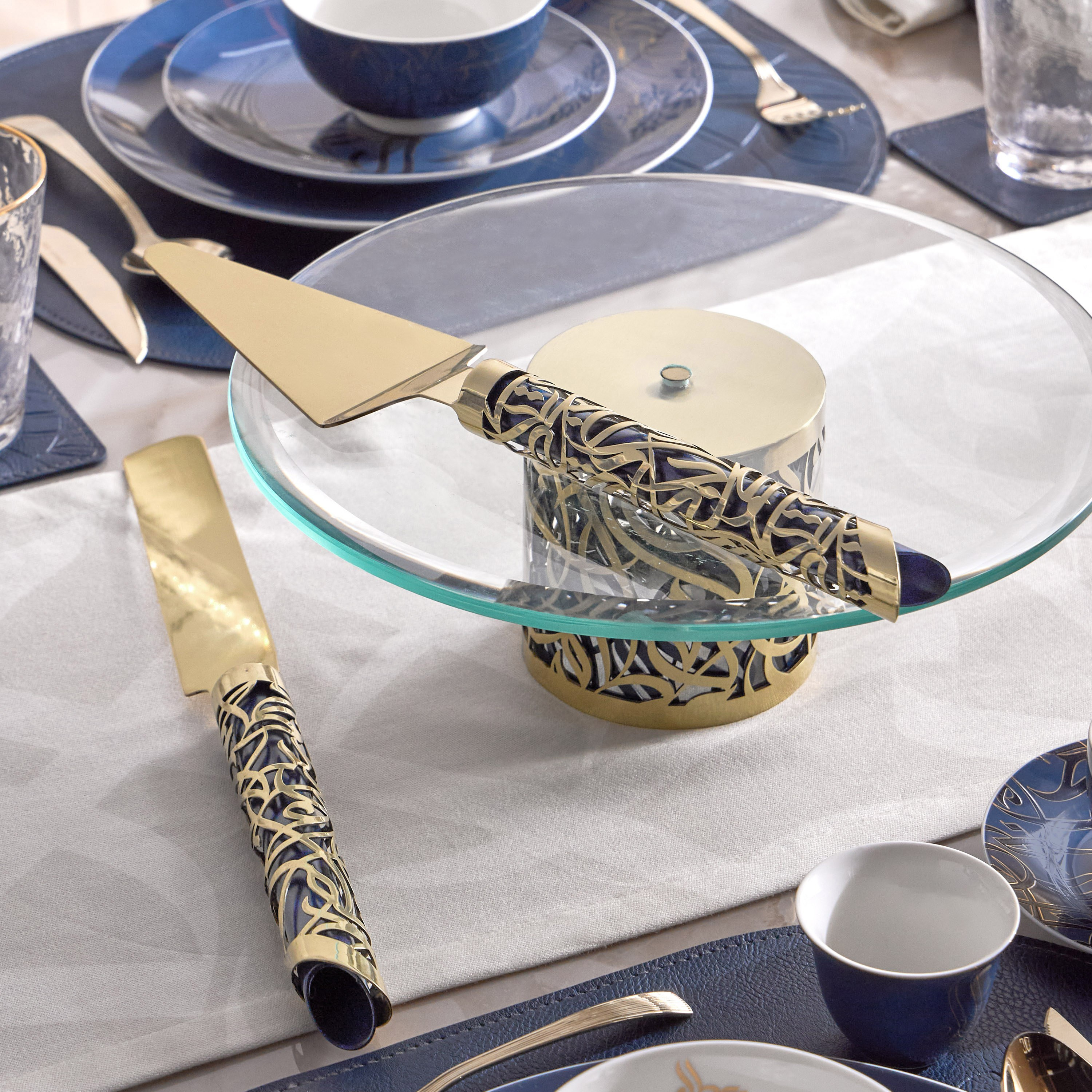 طقم تقديم كيك قطعتين إحسان - ضياء علام-household-dining-cutlery-spoonsforksandknives-image-3