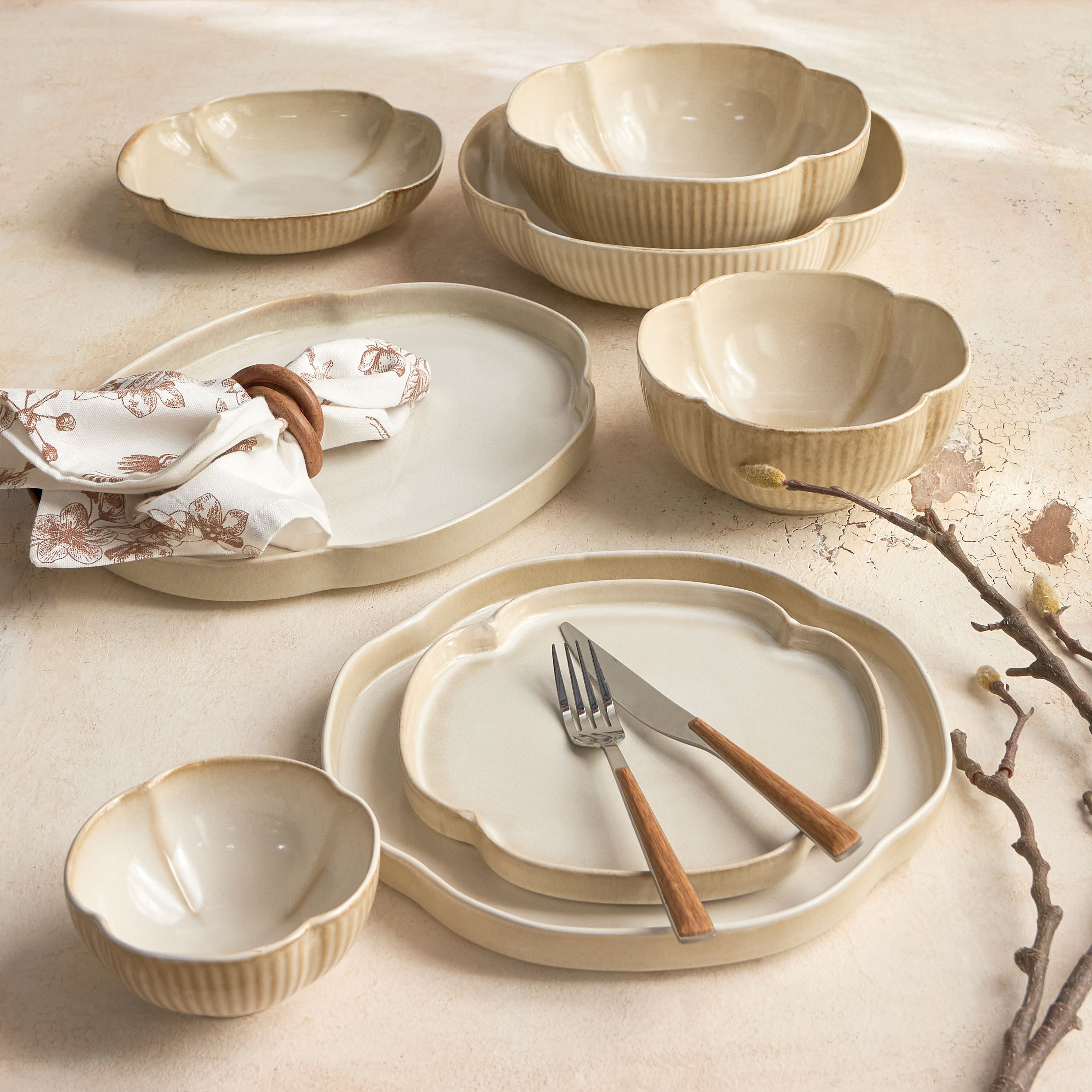Olivia Ceramic Serving Platter - 34 cm-household-dining-serveware-servingplatters-image-3