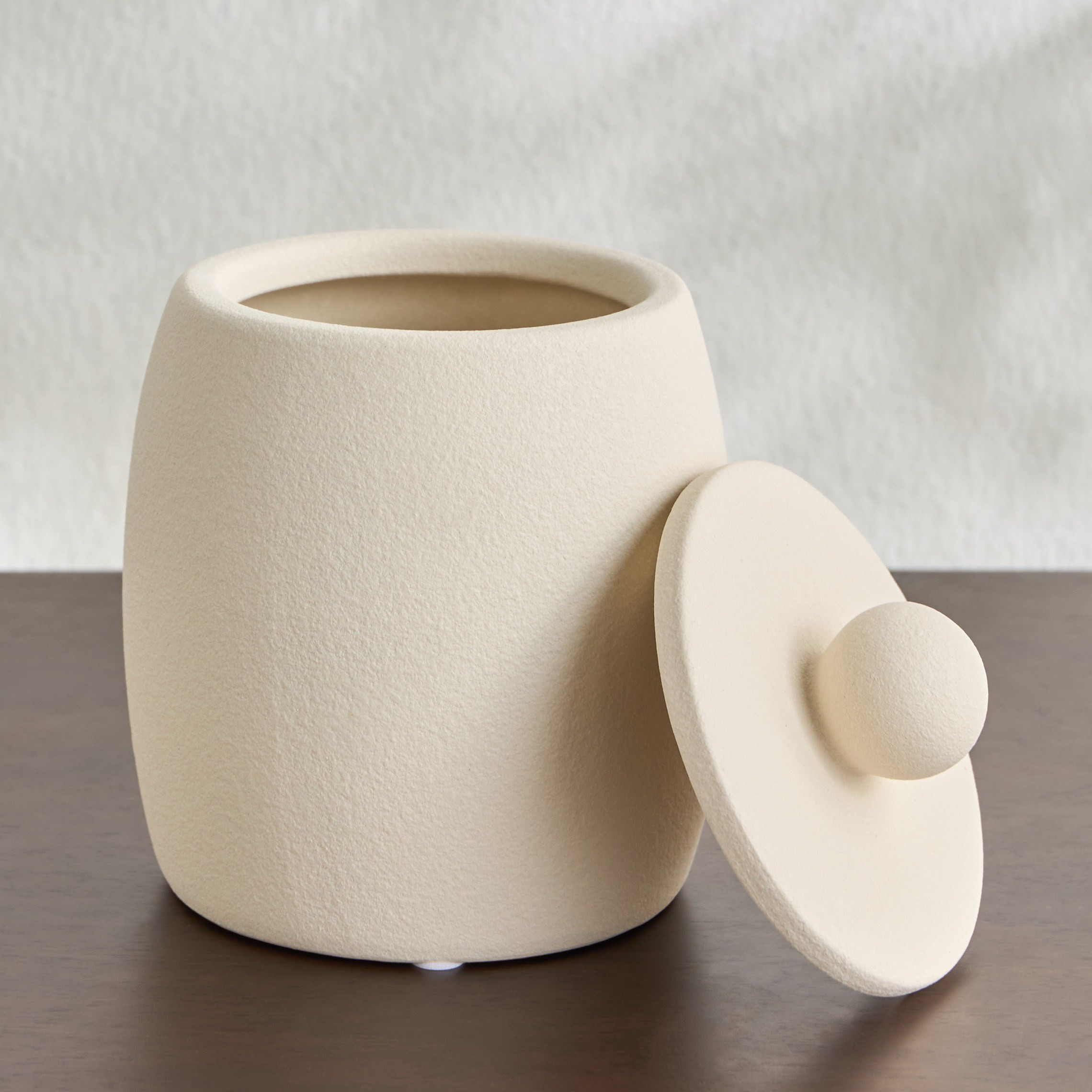 Liora Ceramic Decorative Jar - 12 cm-household-decor-boxesandtrays-image-2