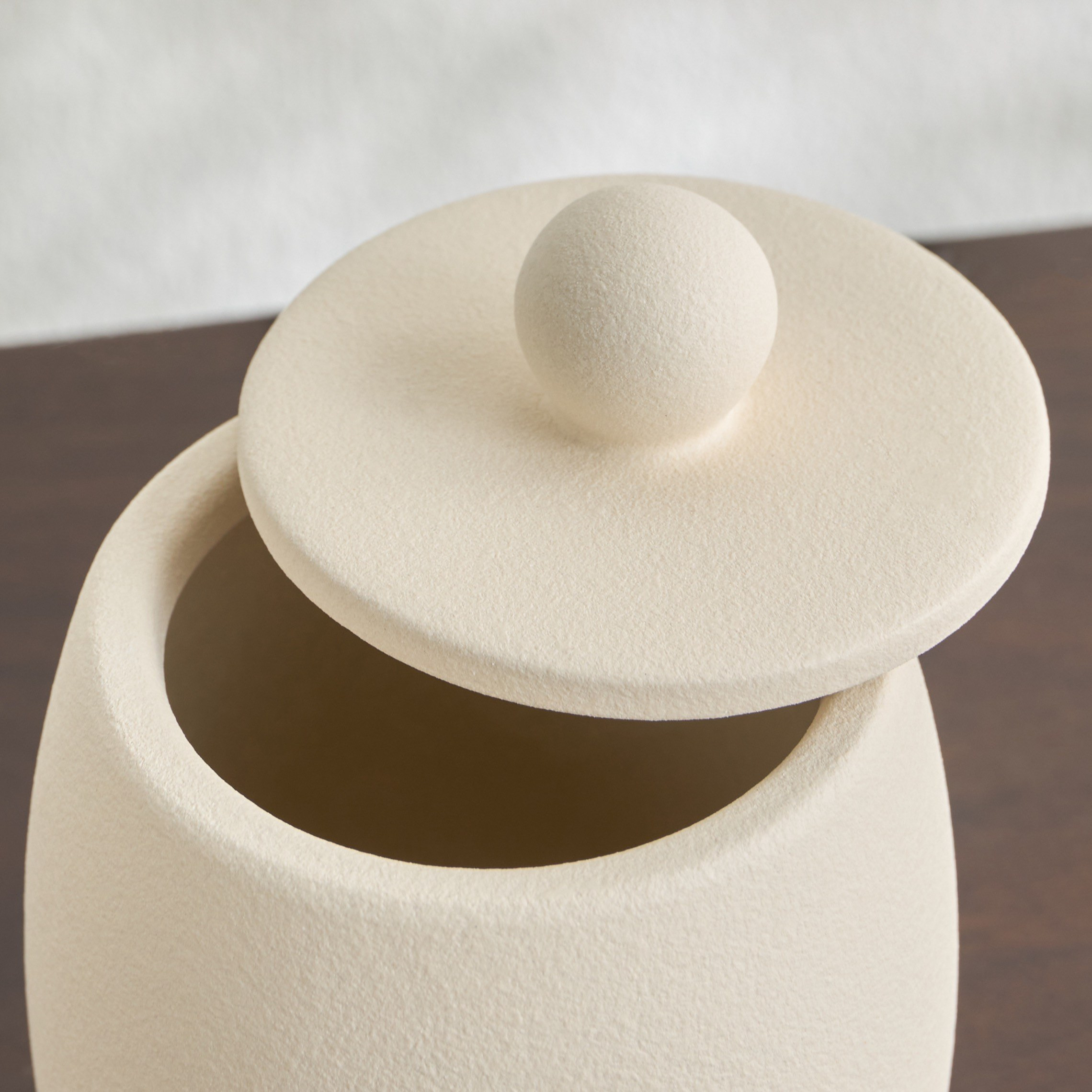 Liora Ceramic Decorative Jar - 12 cm-household-decor-boxesandtrays-image-3