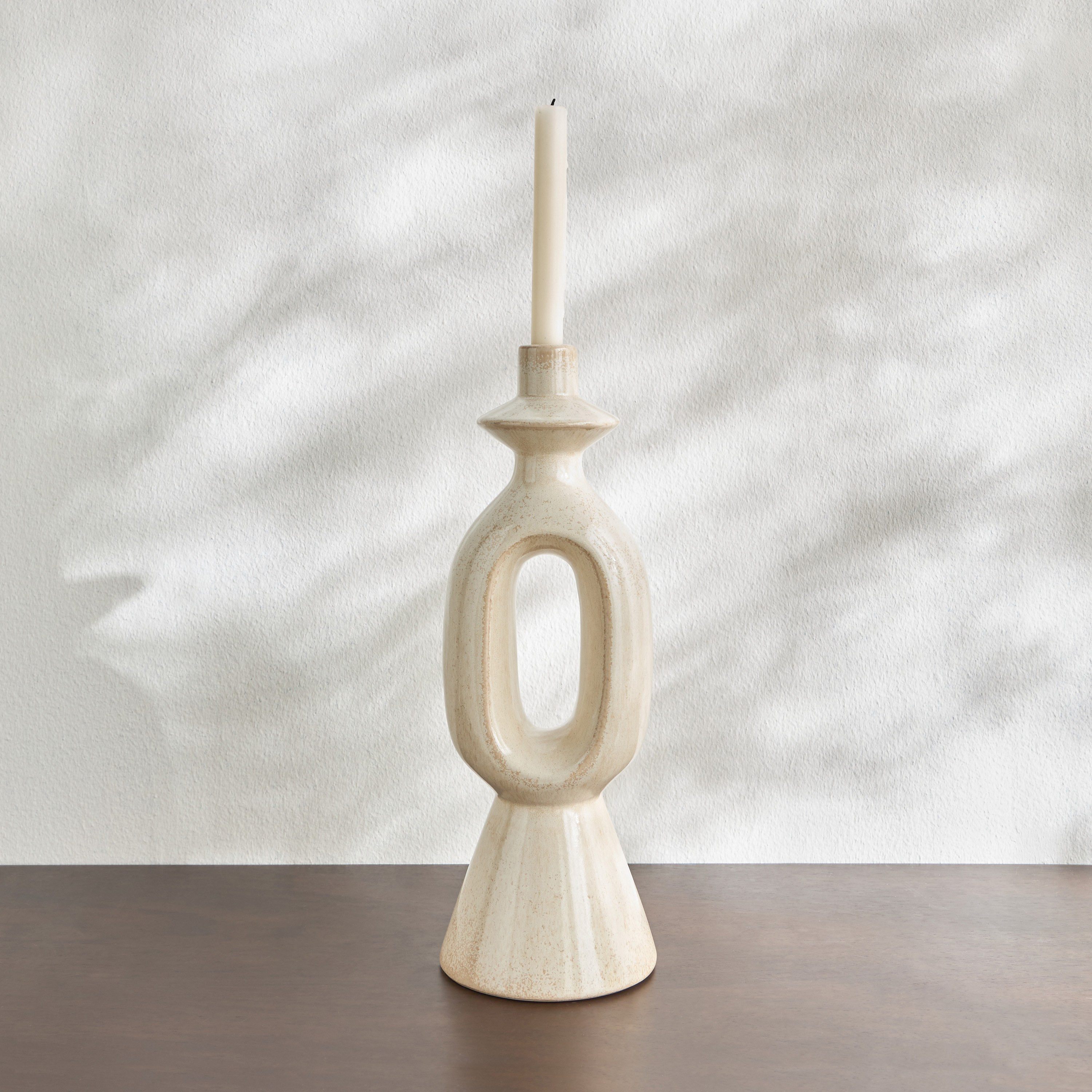 Liora Glazed Loop Taper Candleholder - 40 cm-household-decor-candleholdersandlanterns-image-1