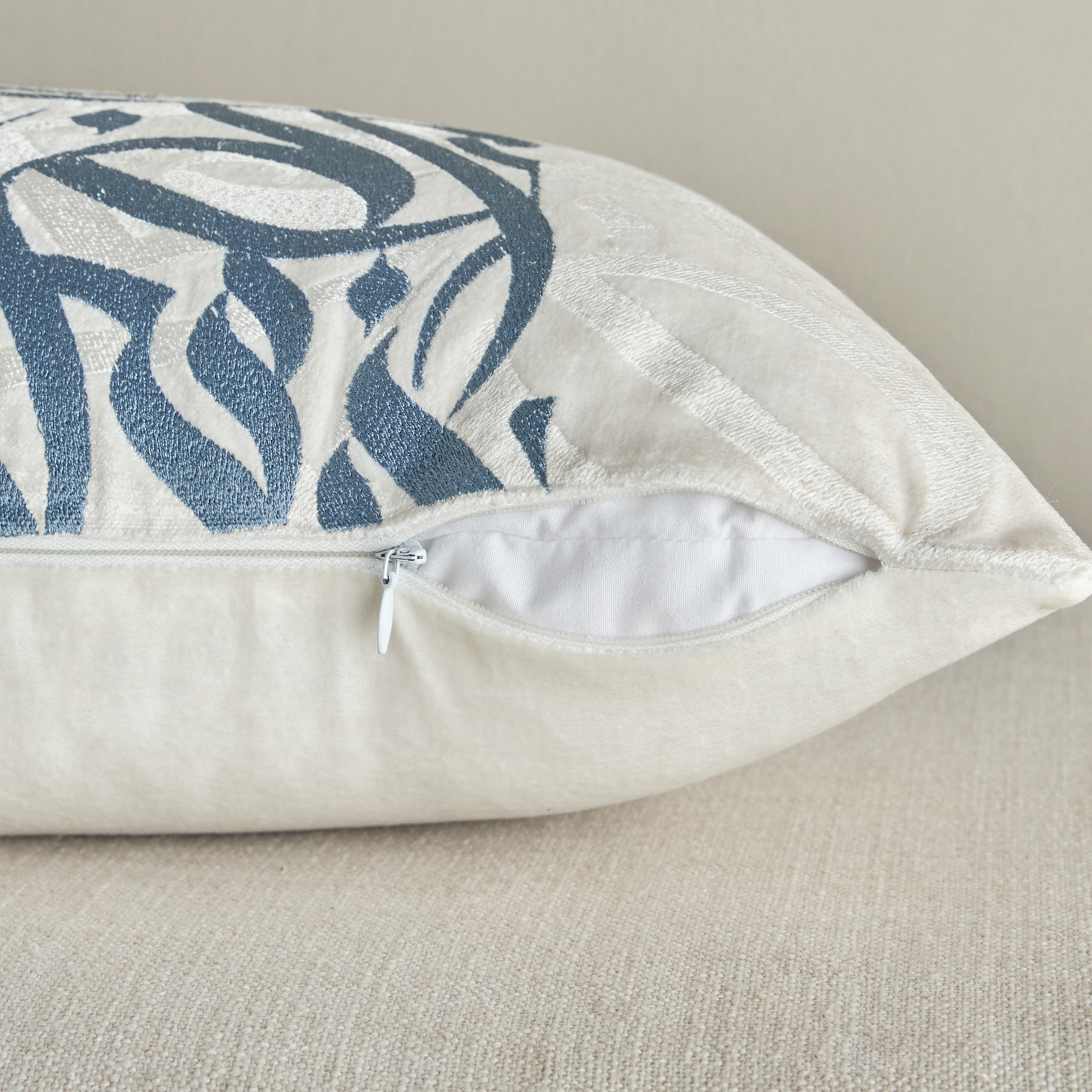 Diaa Allam-Ehsan Embroidered Filled Cushion - 30x50 cm-household-cushionsandthrows-filledcushions-decorativecushions-image-3