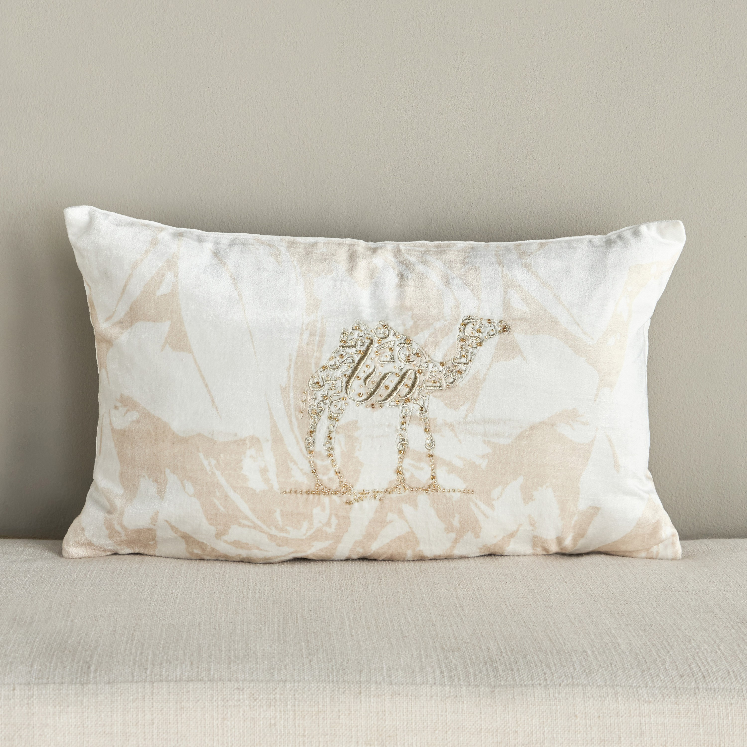 Badawi Sunwashed Camel Filled Cushion - 30x50 cm-household-cushionsandthrows-filledcushions-decorativecushions-image-1