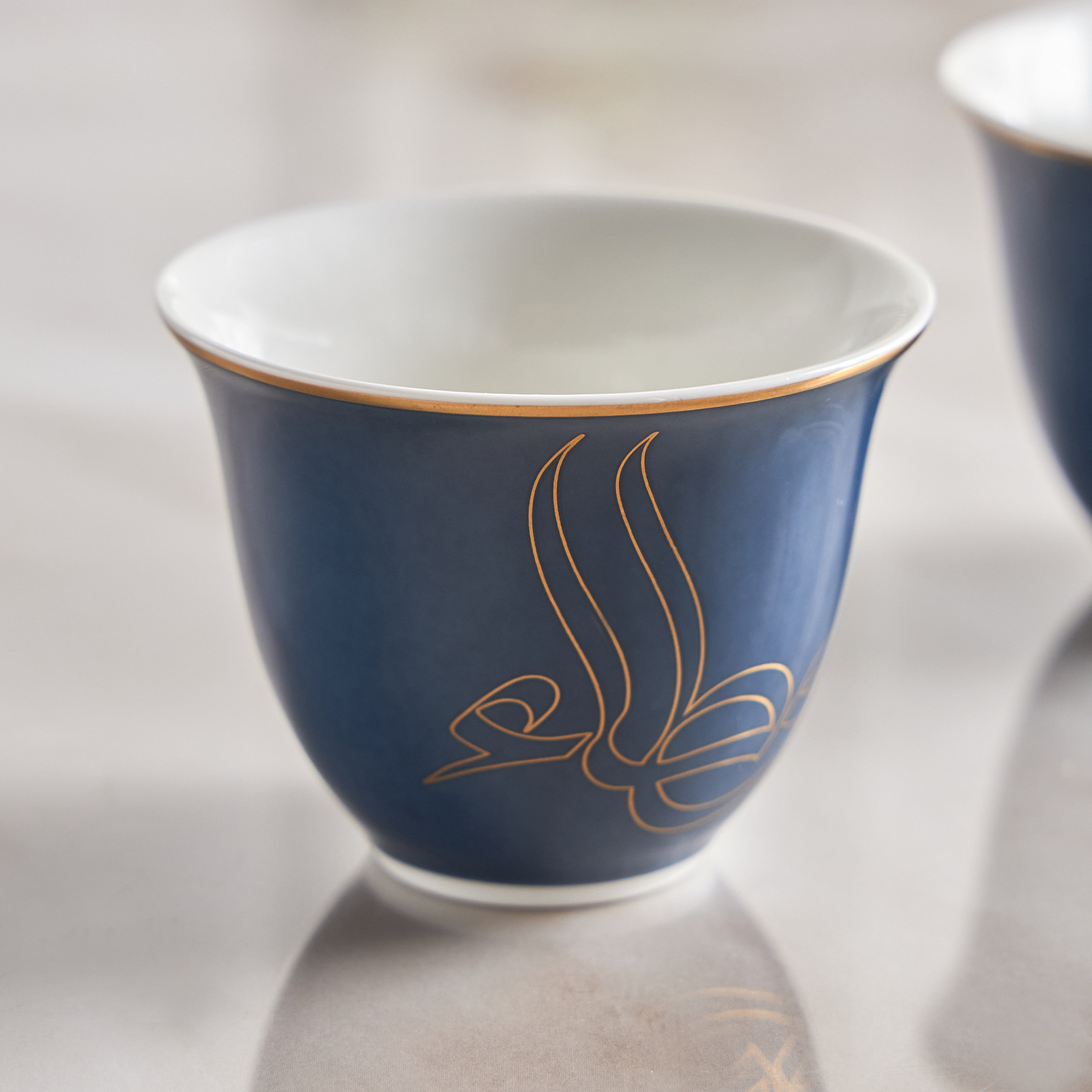 Diaa Allam-Ehsan 6-Piece New Bone China Qahwa Set - 70 ml-household-dining-teaandcoffee-teaandcoffeesets-image-2