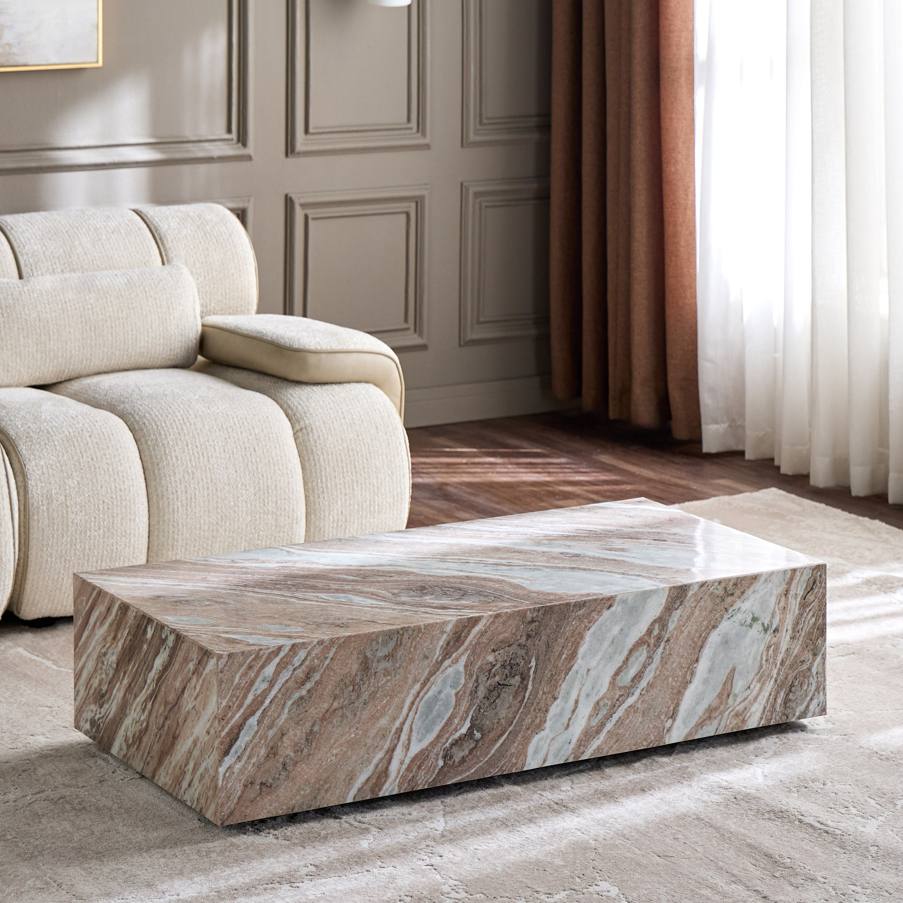 Brecia Marble Top Coffee Table