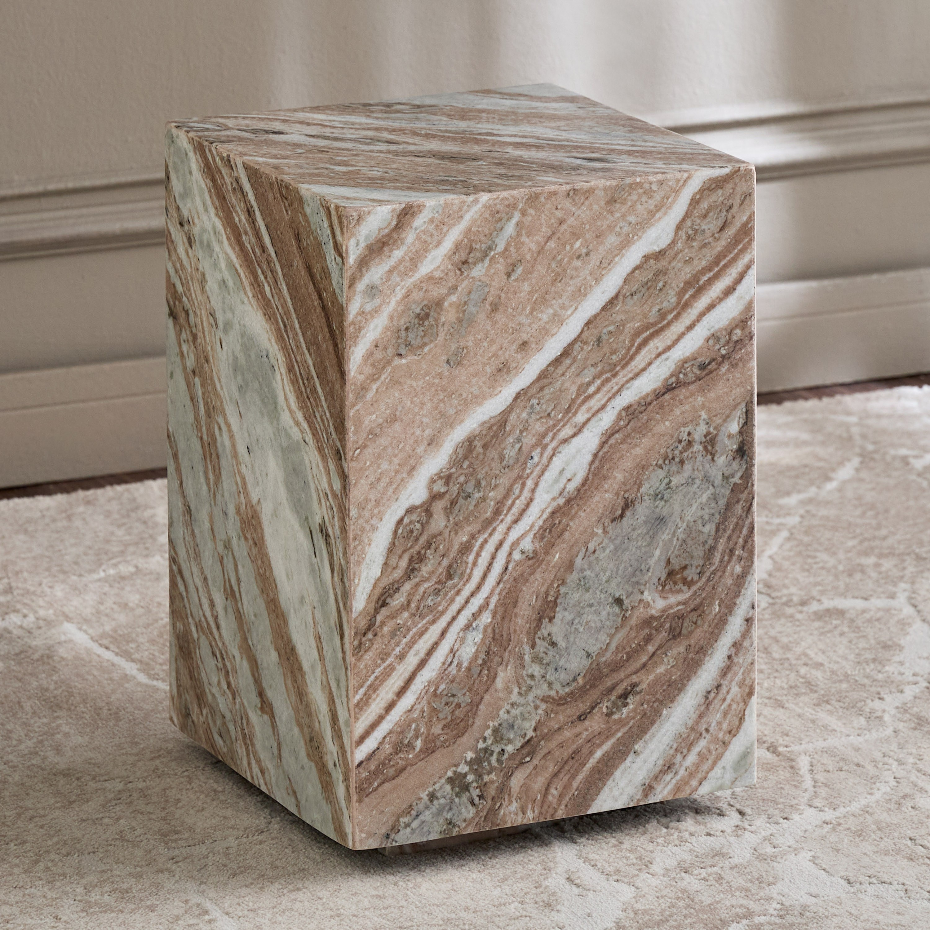 Brecia Marble Top Side Table