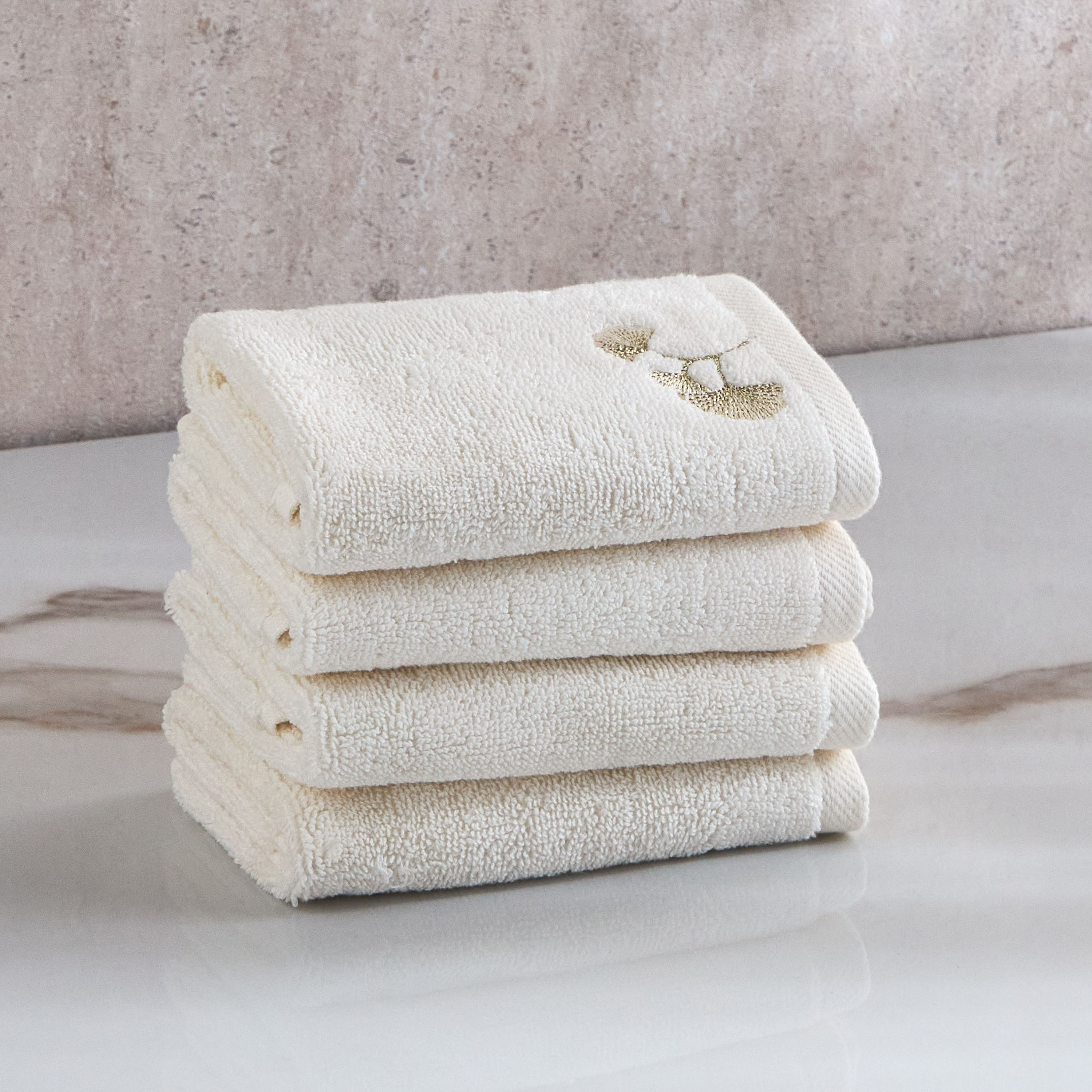 طقم مناشف يد قطن تركي 550 جرام لكل متر مربع 4 قطع - أمورا - 30x30 سم-household-bathandlaundry-bathlinen-towels-image-1