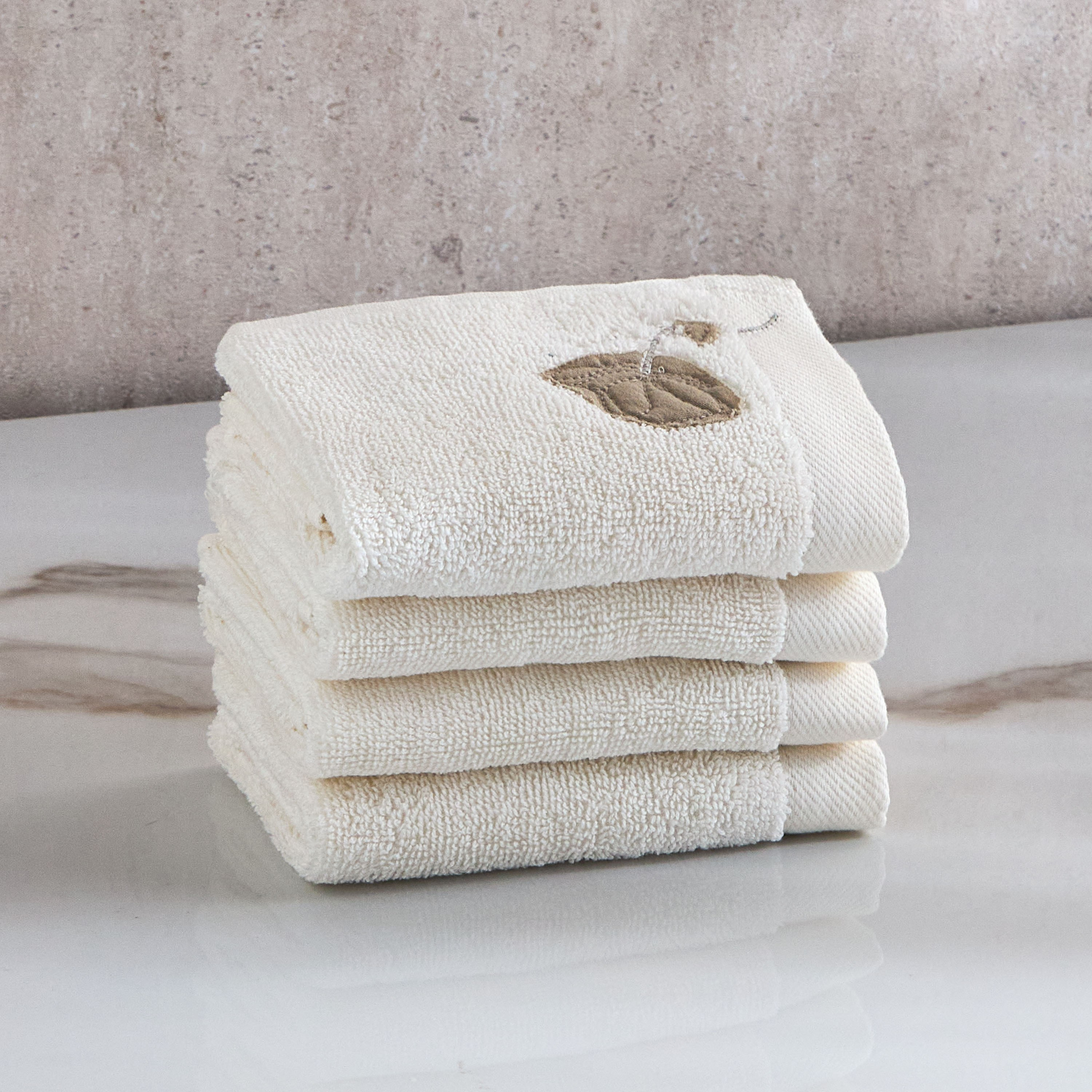 طقم مناشف يد قطن تركي 550 جرام لكل متر مربع 4 قطع - ريكو - 30x30 سم-household-bathandlaundry-bathlinen-towels-image-1