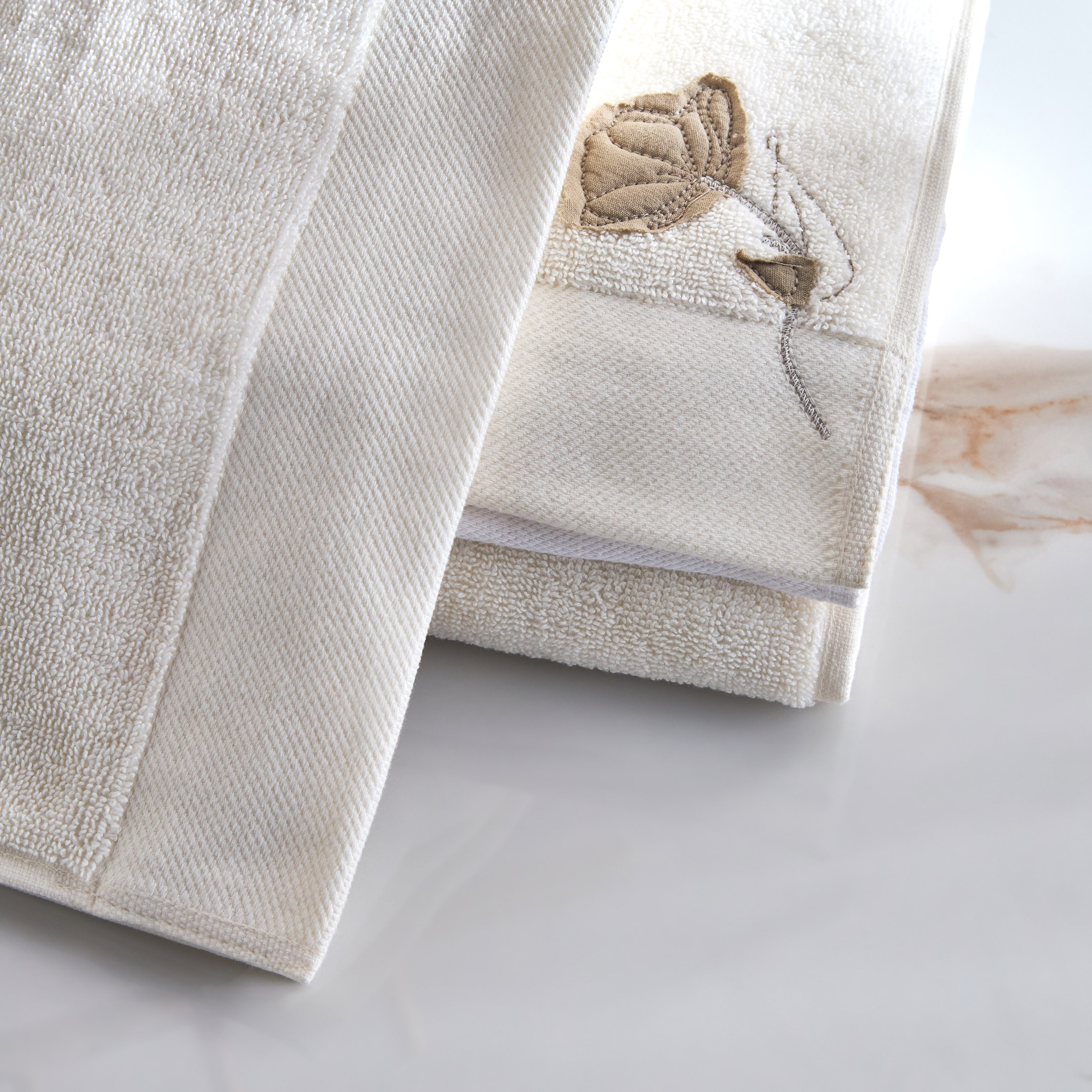طقم مناشف يد قطن تركي 550 جرام لكل متر مربع قطعتين - ريكو - 50x90 سم-household-bathandlaundry-bathlinen-towels-image-4