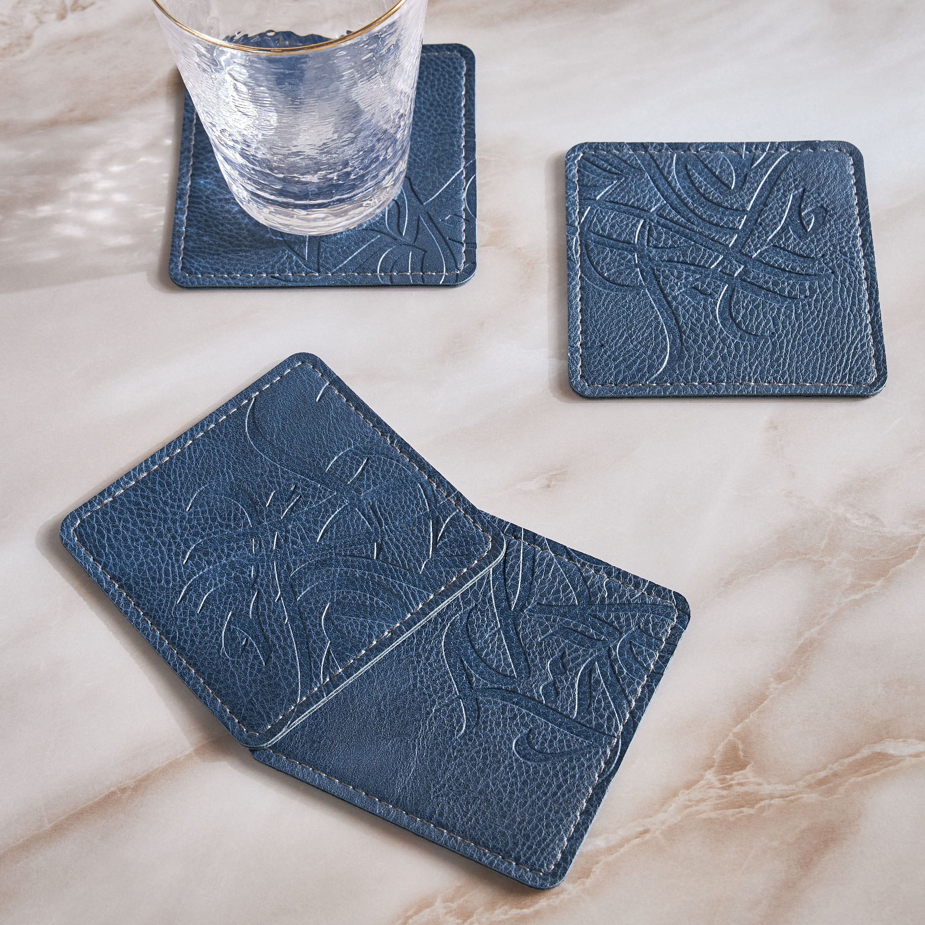 Diaa Allam-Ehsan 4-Piece Coaster Set - 10x10 cm-household-dining-tablelinen-napkinsandaccessories-image-1
