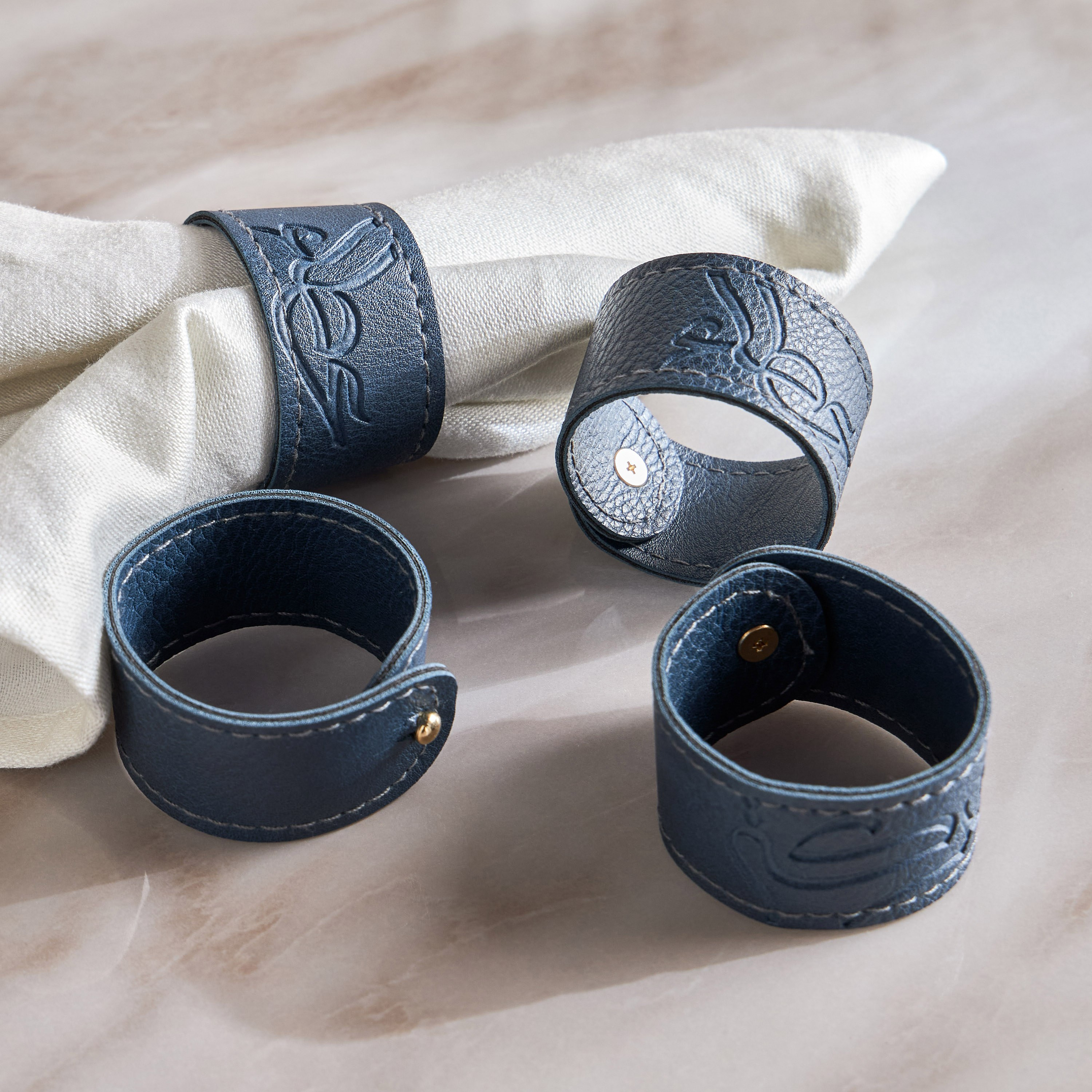 Diaa Allam-Ehsan Napkin Ring - Set of 4-household-dining-tablelinen-napkinsandaccessories-image-1
