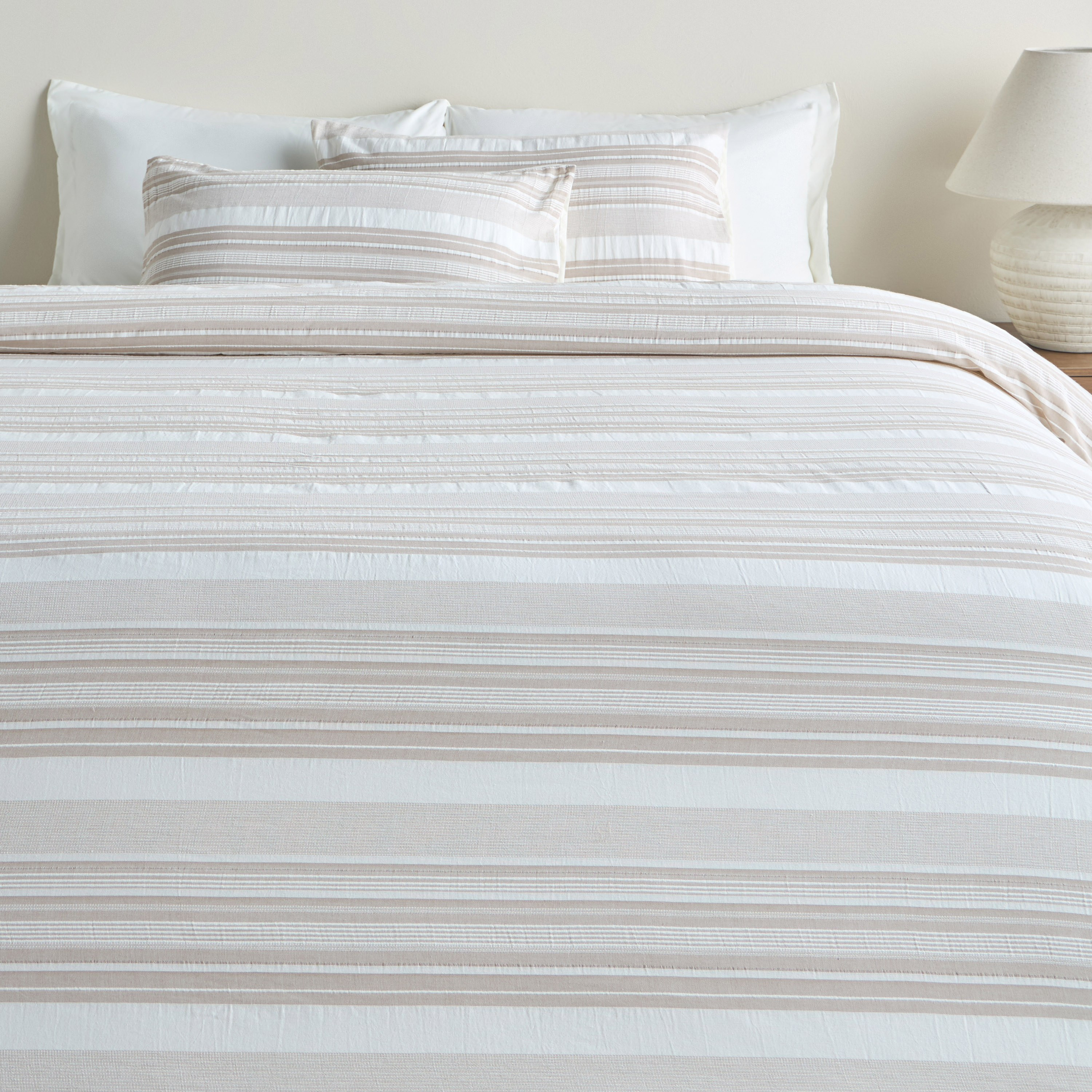 Abel Cotton Striped 6-Piece Super King Comforter and Sheet Set - 240x260 cm-household-bedding-comfortersandbedspreads-bedinabag-image-2