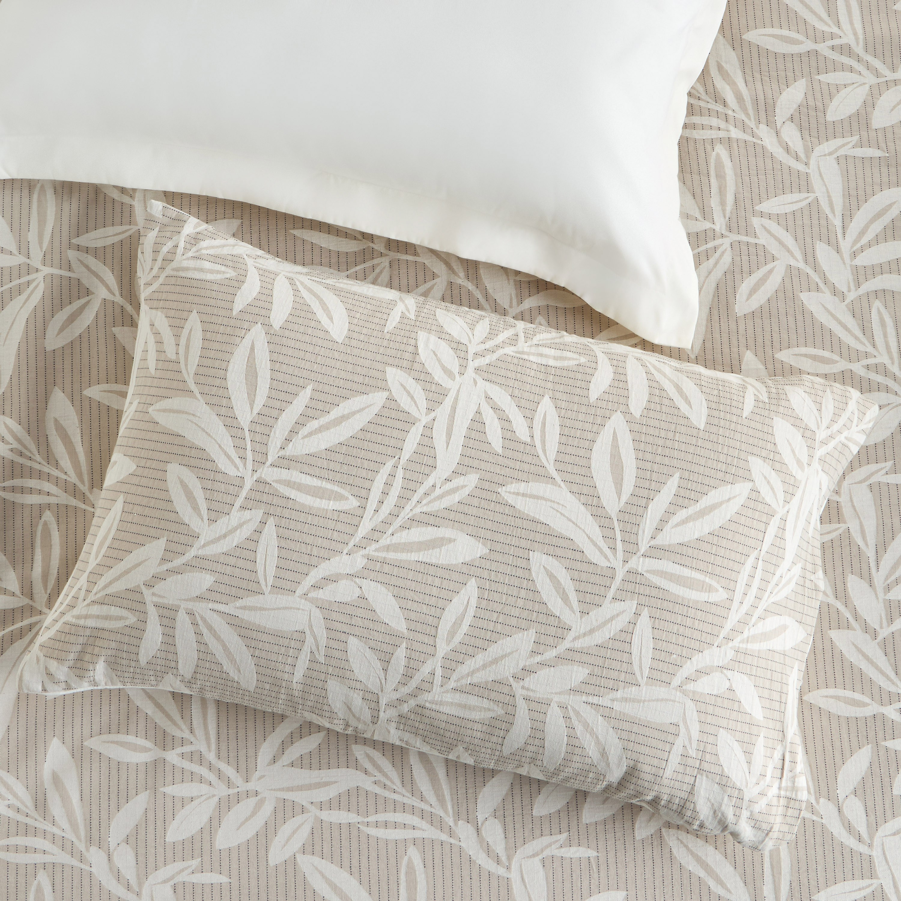 Dini Leafy Cotton Jacquard 4-Piece Full Comforter and Sheet Set - 160x240 cm-household-bedding-comfortersandbedspreads-bedinabag-image-3