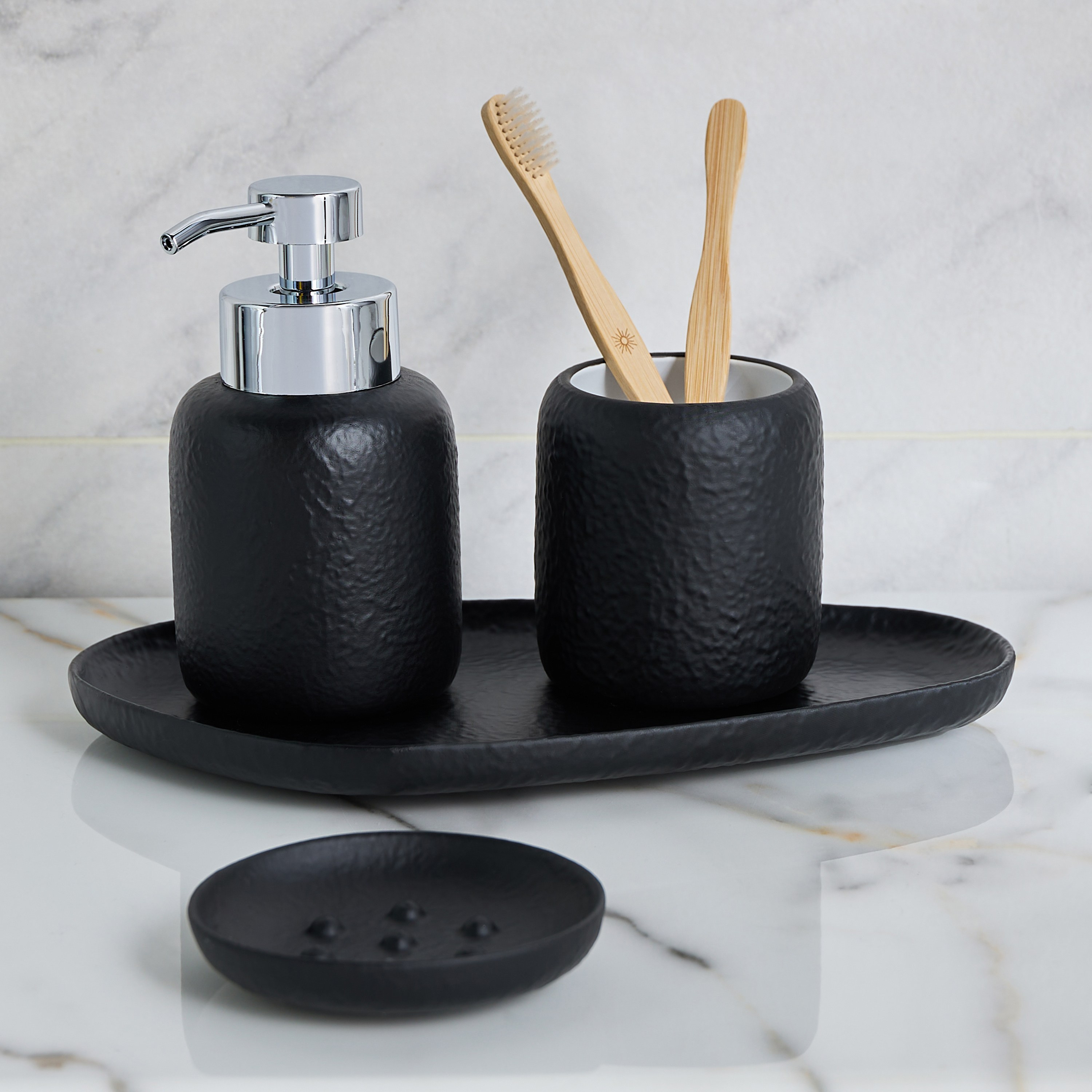 Graphite 4-Piece Bathroom Accessory Set-household-bathandlaundry-bathaccessories-bathaccessorysets-image-1