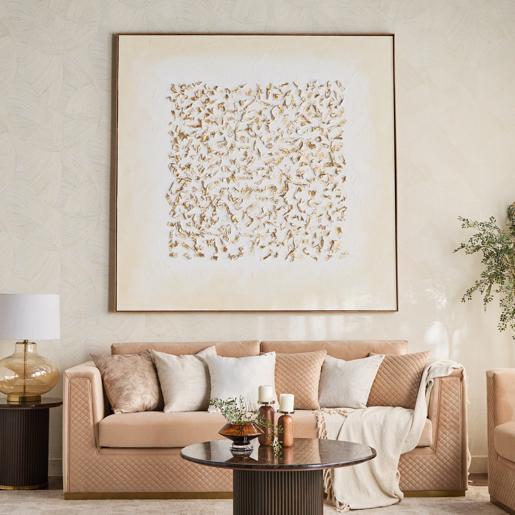 Yumna Framed Canvas Wall Art - 180x180 cm-household-walldecorandmirrors-wallart-image-4