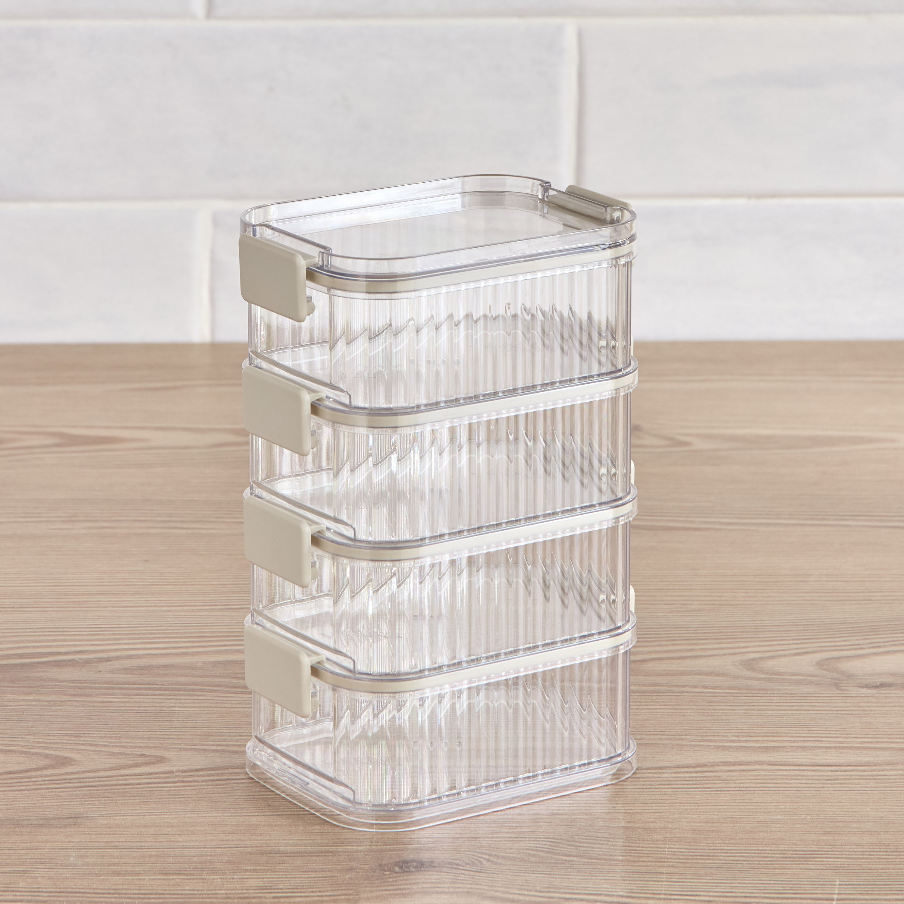 Shop Fazzo 4-Piece Stackable Food Storage Container Set - 250 ml | Home ...